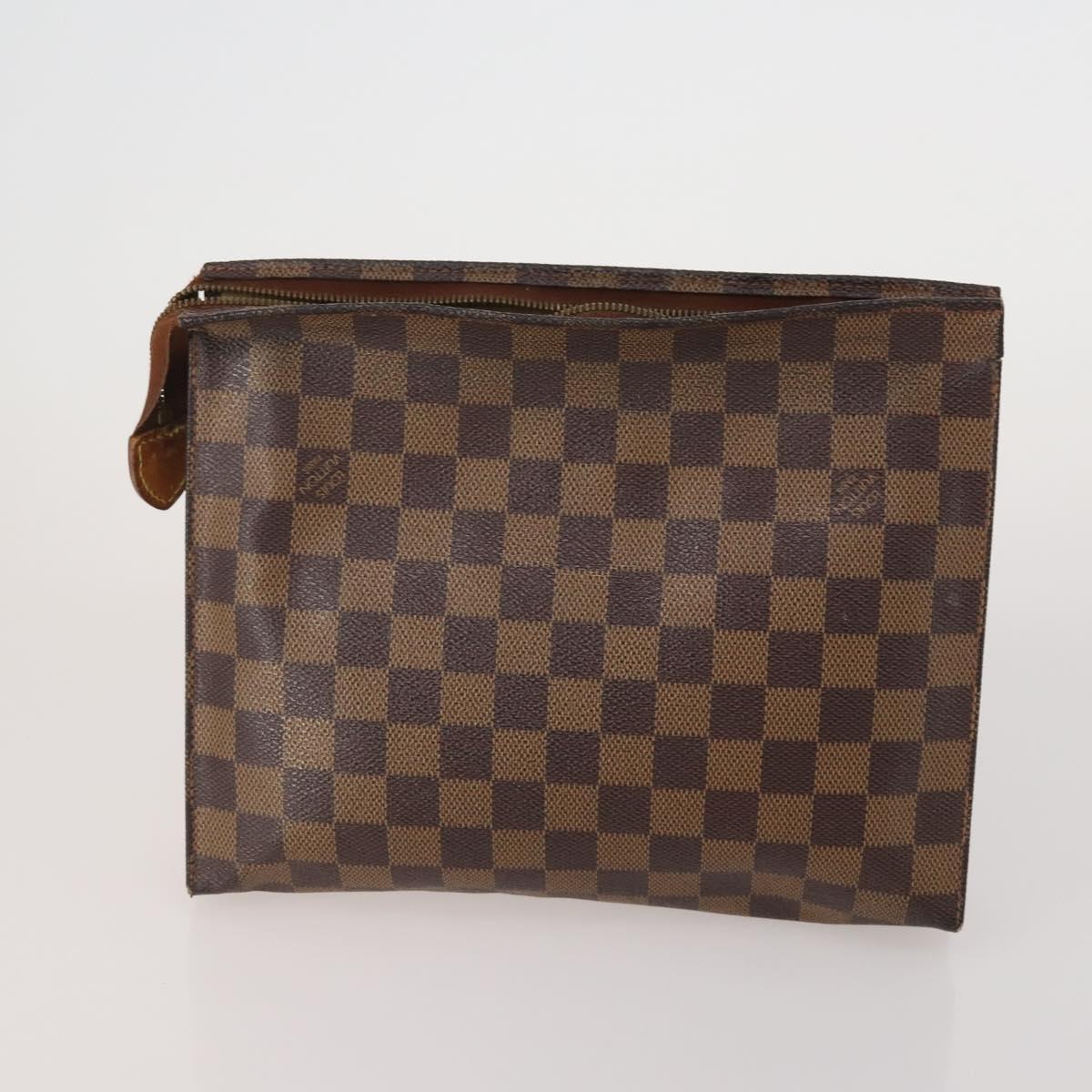 LOUIS VUITTON Monogram Damier Ebene Clutch Bag 5 Set LV Auth 198575