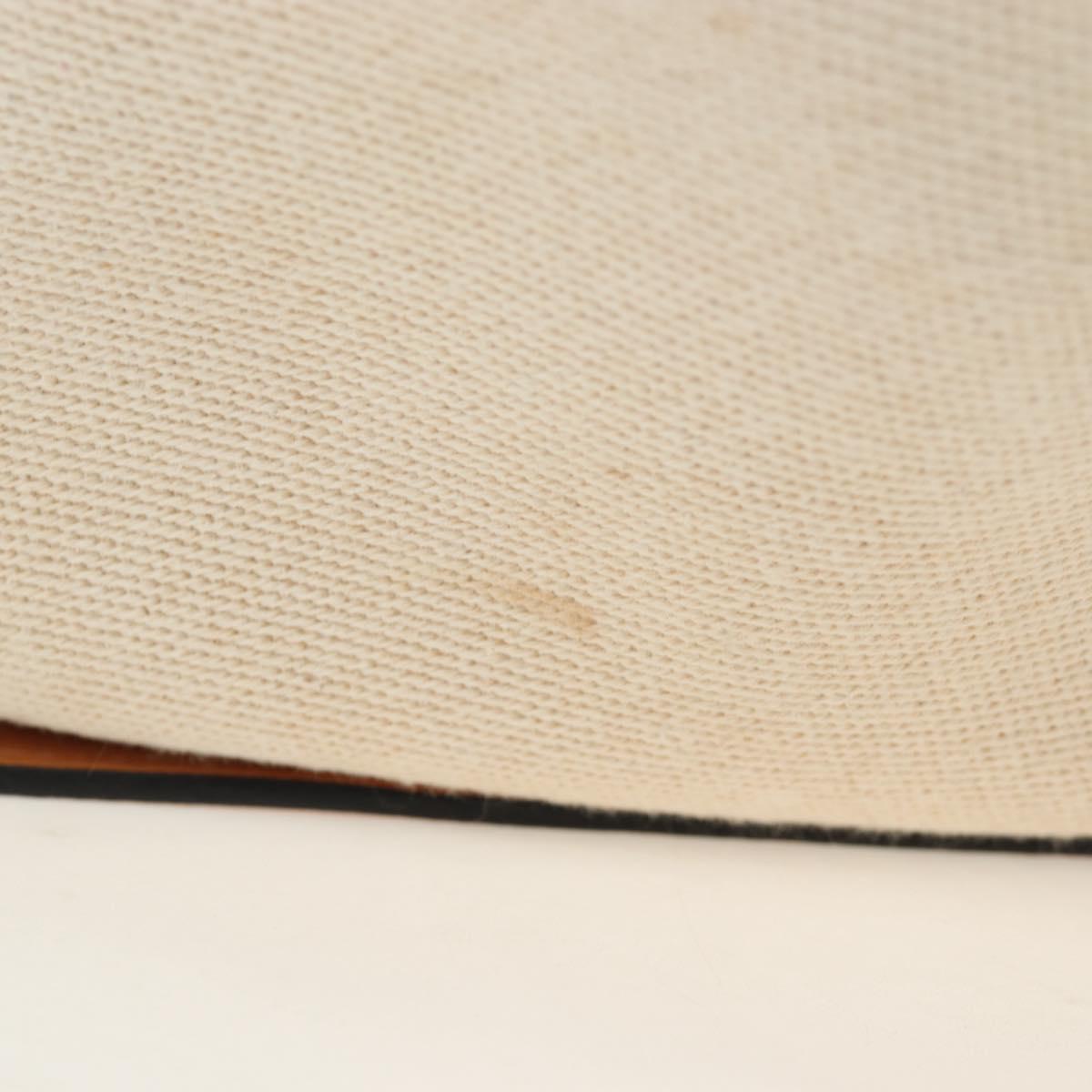LOEWE Hammock Small Hand Bag Canvas Leather 2way Beige Silver Auth 198601M