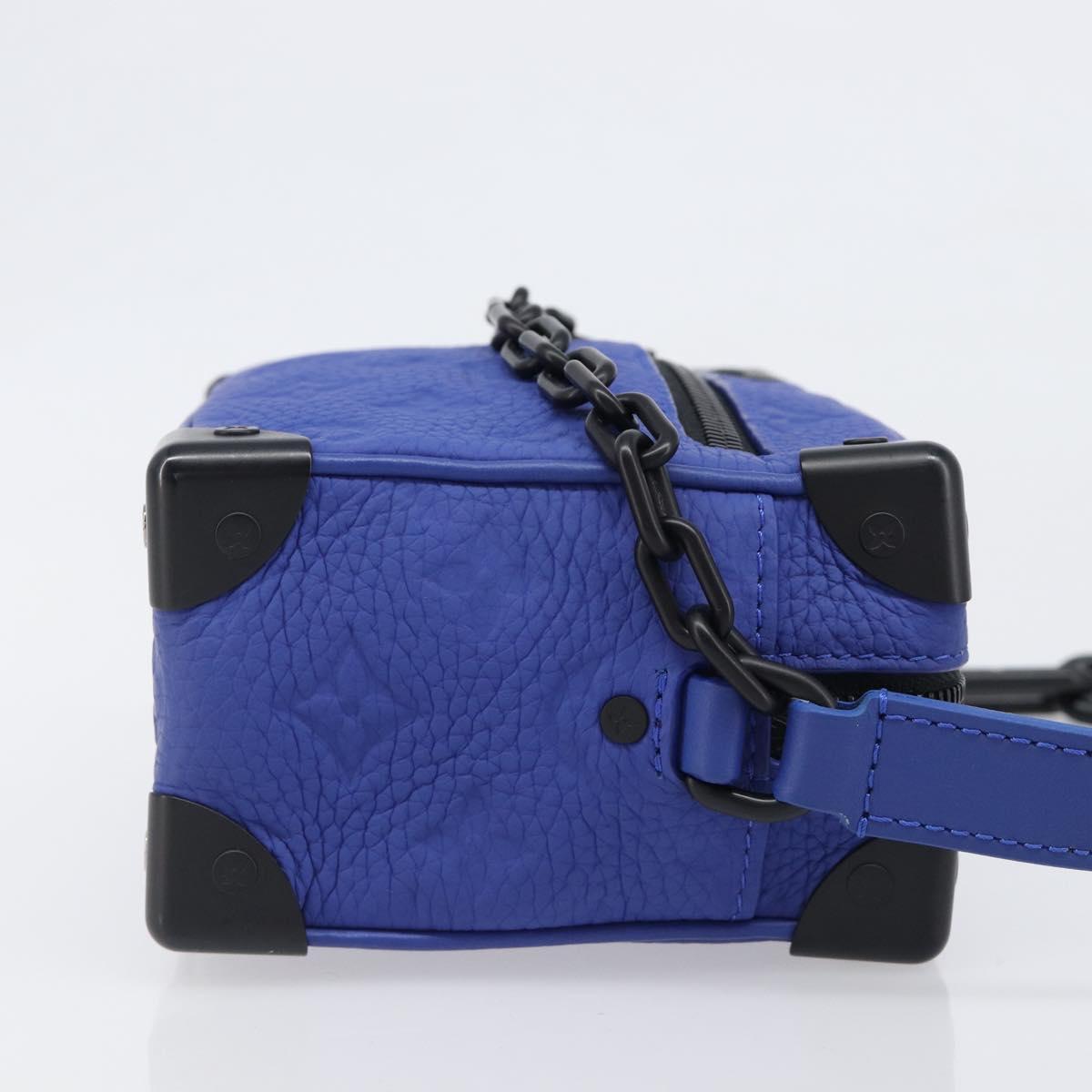 LOUIS VUITTON Monogram Taurillon Clemence Mini Soft Trunk M82558 Auth 198603SAM