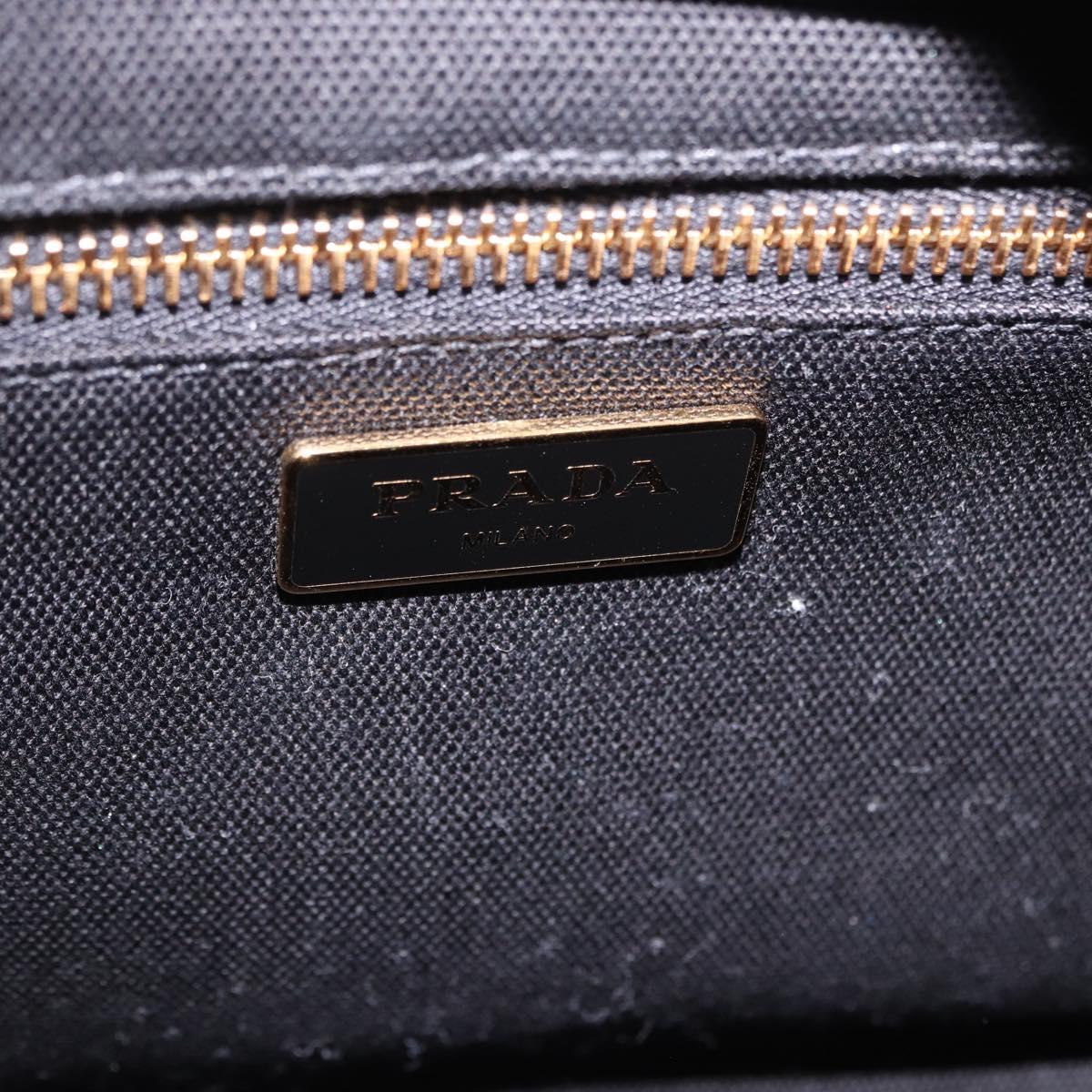 PRADA Wicker Canapa Hand Bag Rattan 2way Beige Gold 1BG835 Auth 198609SAM