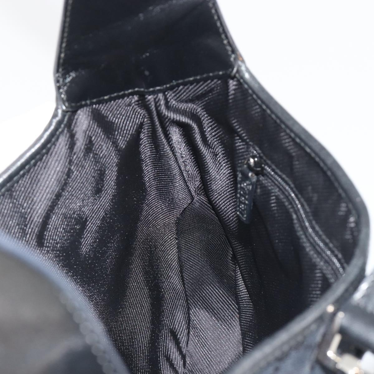 GUCCI GG Canvas Jackie Shoulder Bag Black Silver 001 3306 Auth 198620V
