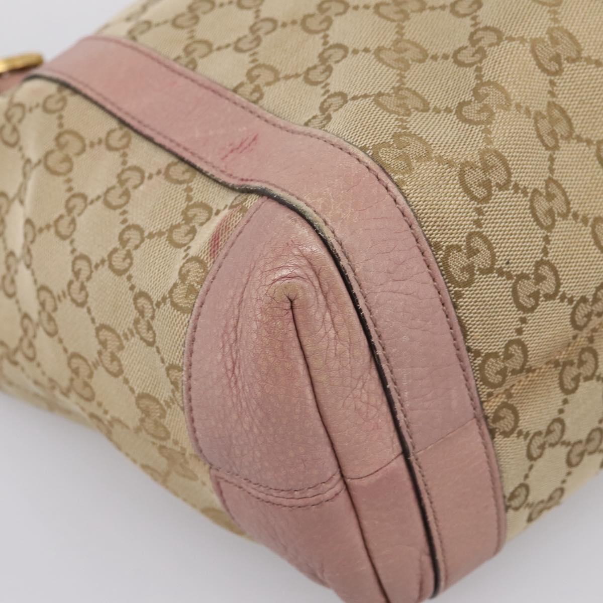 GUCCI GG Canvas Miss GG Tote Bag Beige Gold Tone 342591 Auth 198622