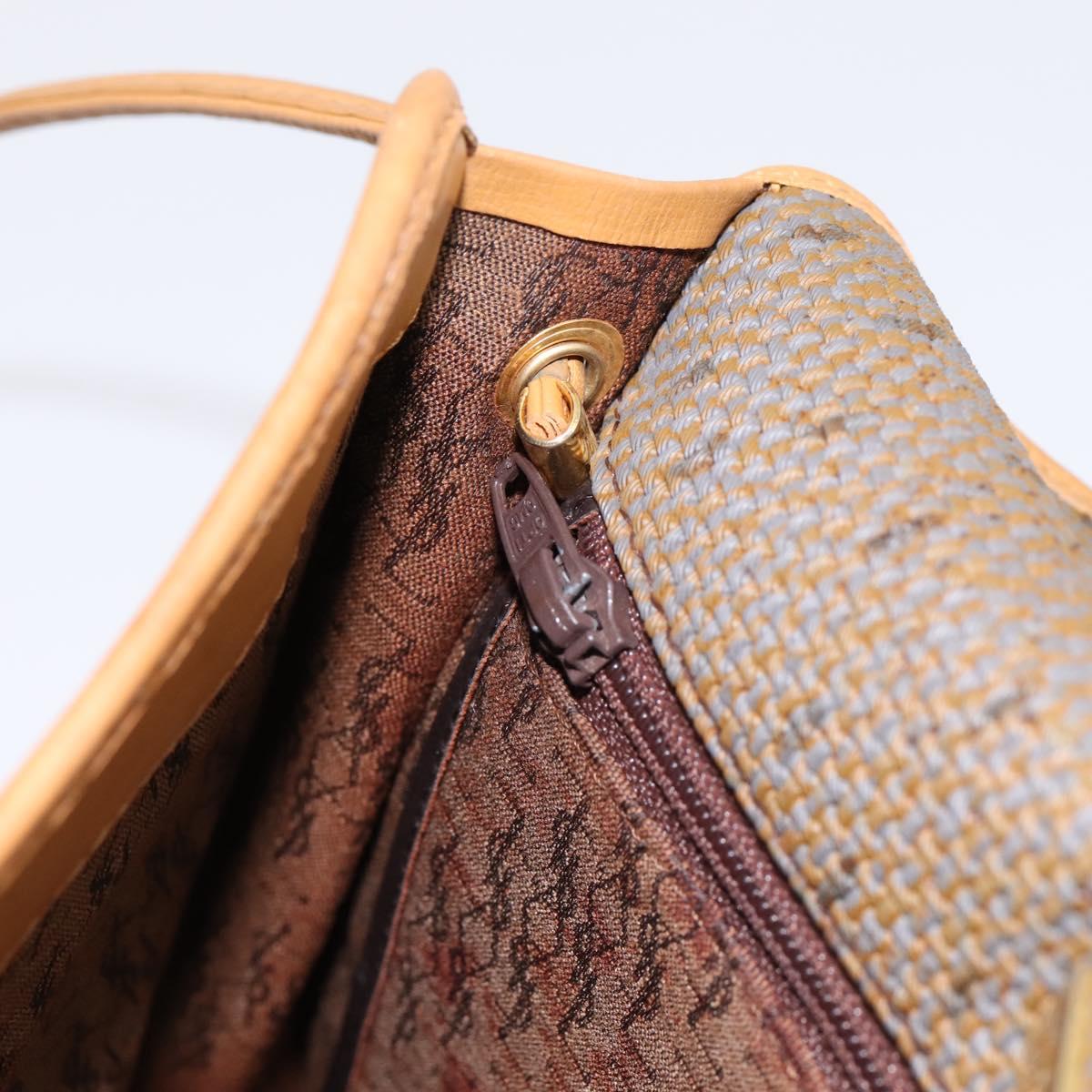 CELINE Shoulder Bag Canvas Brown Beige Auth 198630