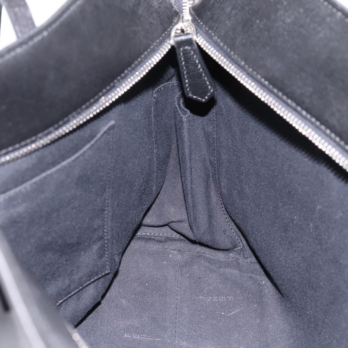 FENDI Tote Bag Leather Black Multicolor 8BH198 Auth 198636A