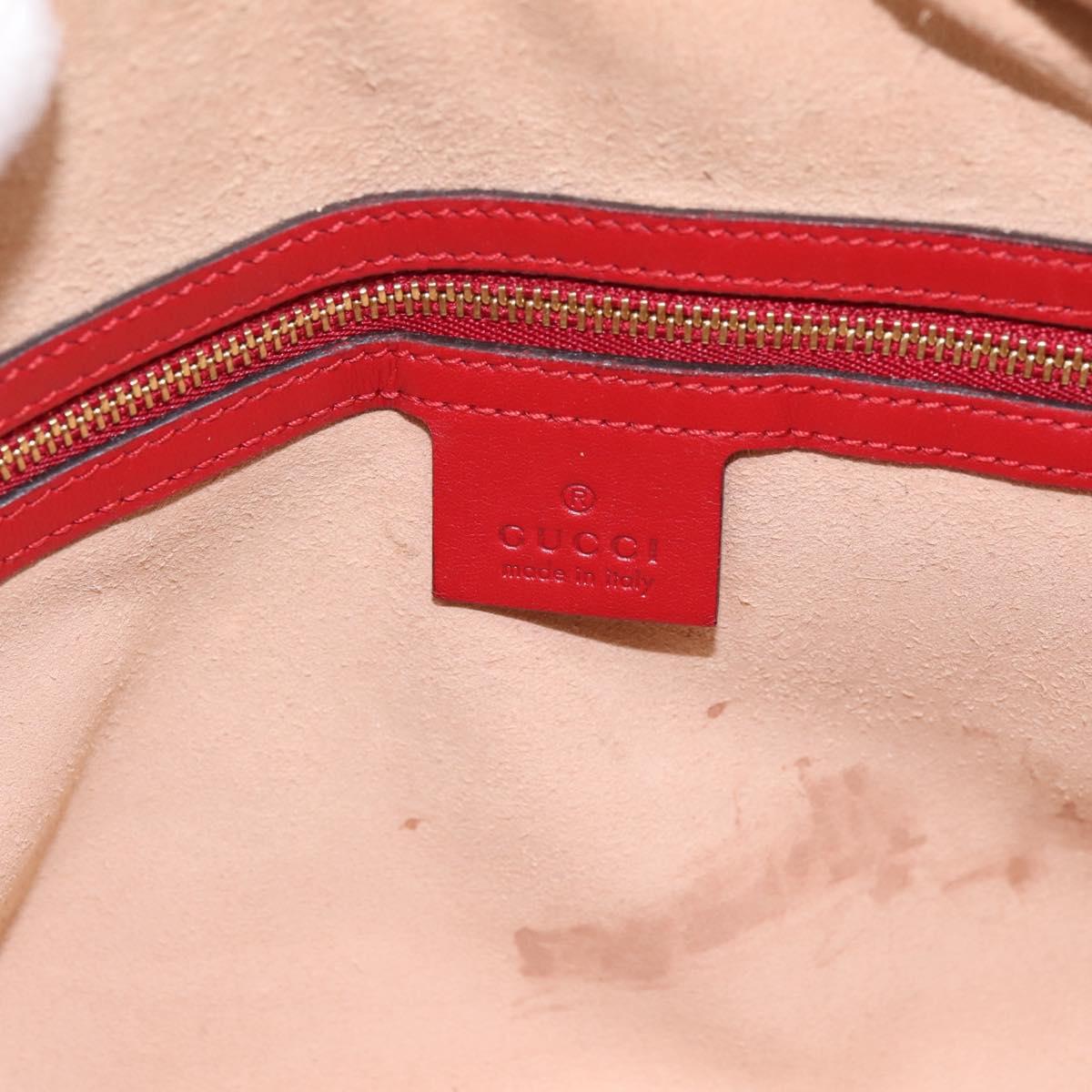 GUCCI GuccissimaGG Hand Bag Leather 2way Red Gold Tone 453573 Auth 198638
