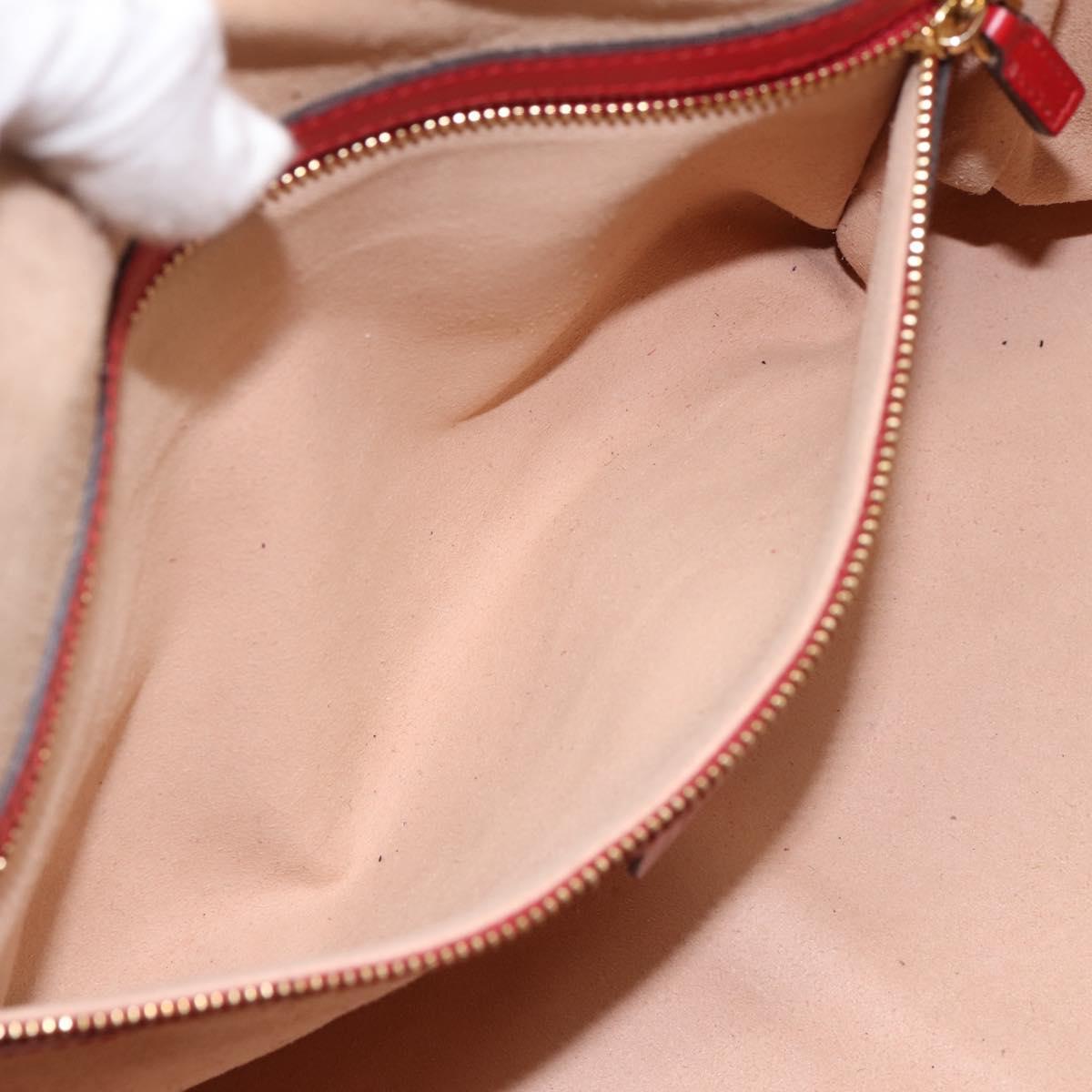 GUCCI GuccissimaGG Hand Bag Leather 2way Red Gold Tone 453573 Auth 198638