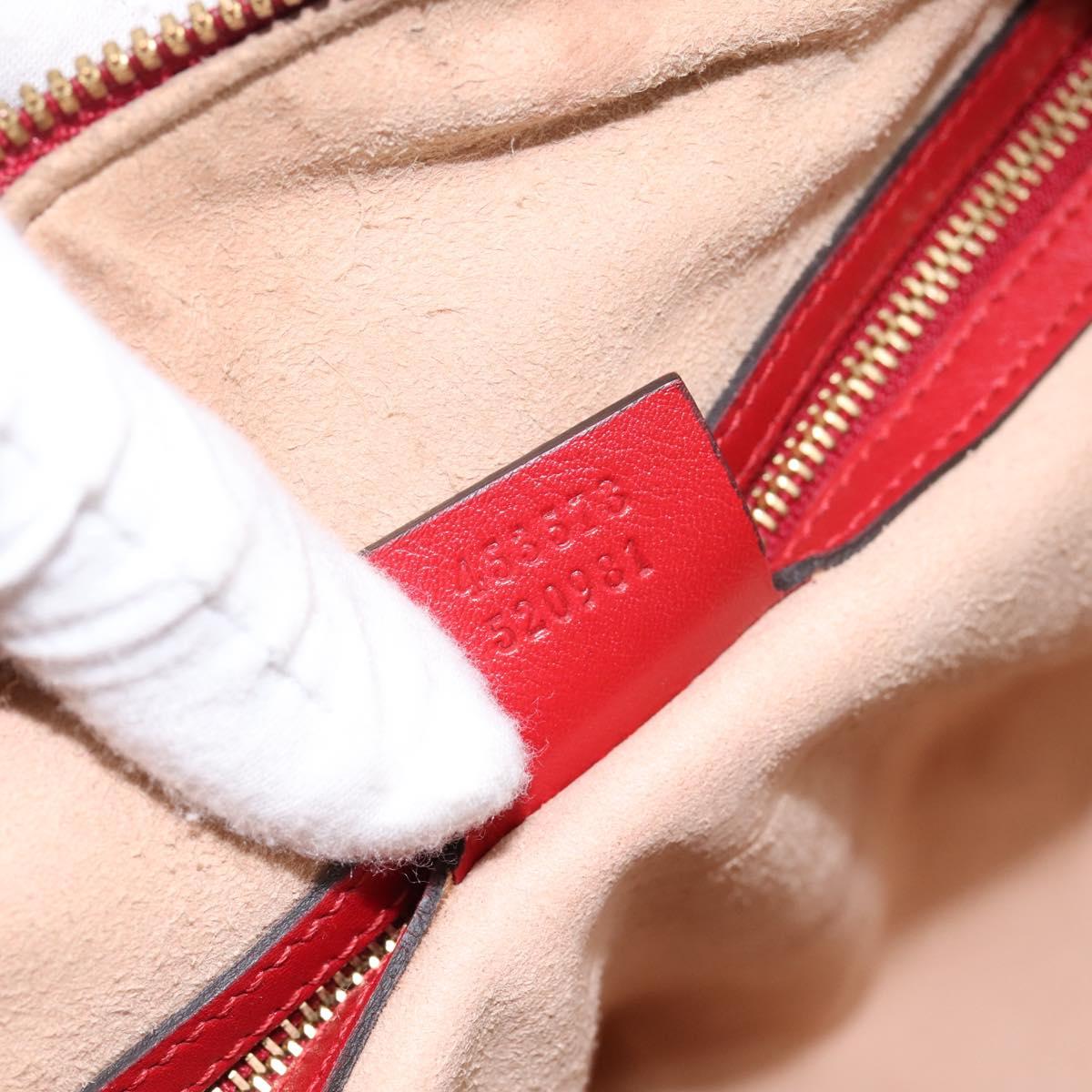GUCCI GuccissimaGG Hand Bag Leather 2way Red Gold Tone 453573 Auth 198638