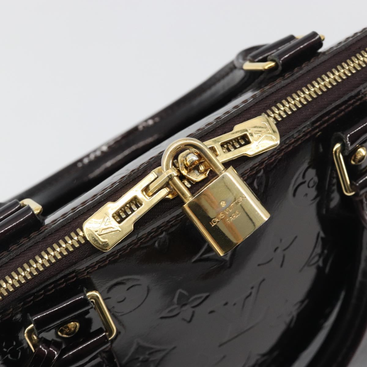 LOUIS VUITTON Monogram Vernis Alma GM Hand Bag Amarante M93595 LV Auth 198644V