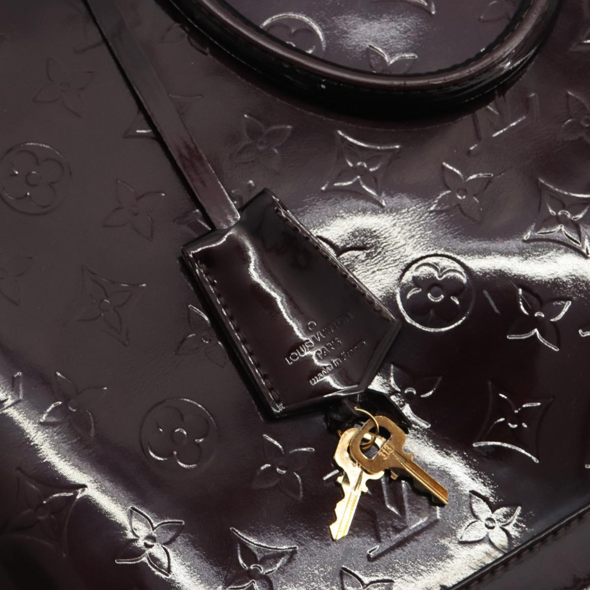 LOUIS VUITTON Monogram Vernis Alma GM Hand Bag Amarante M93595 LV Auth 198644V