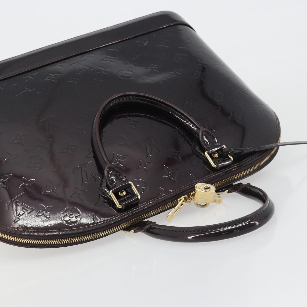 LOUIS VUITTON Monogram Vernis Alma GM Hand Bag Amarante M93595 LV Auth 198644V