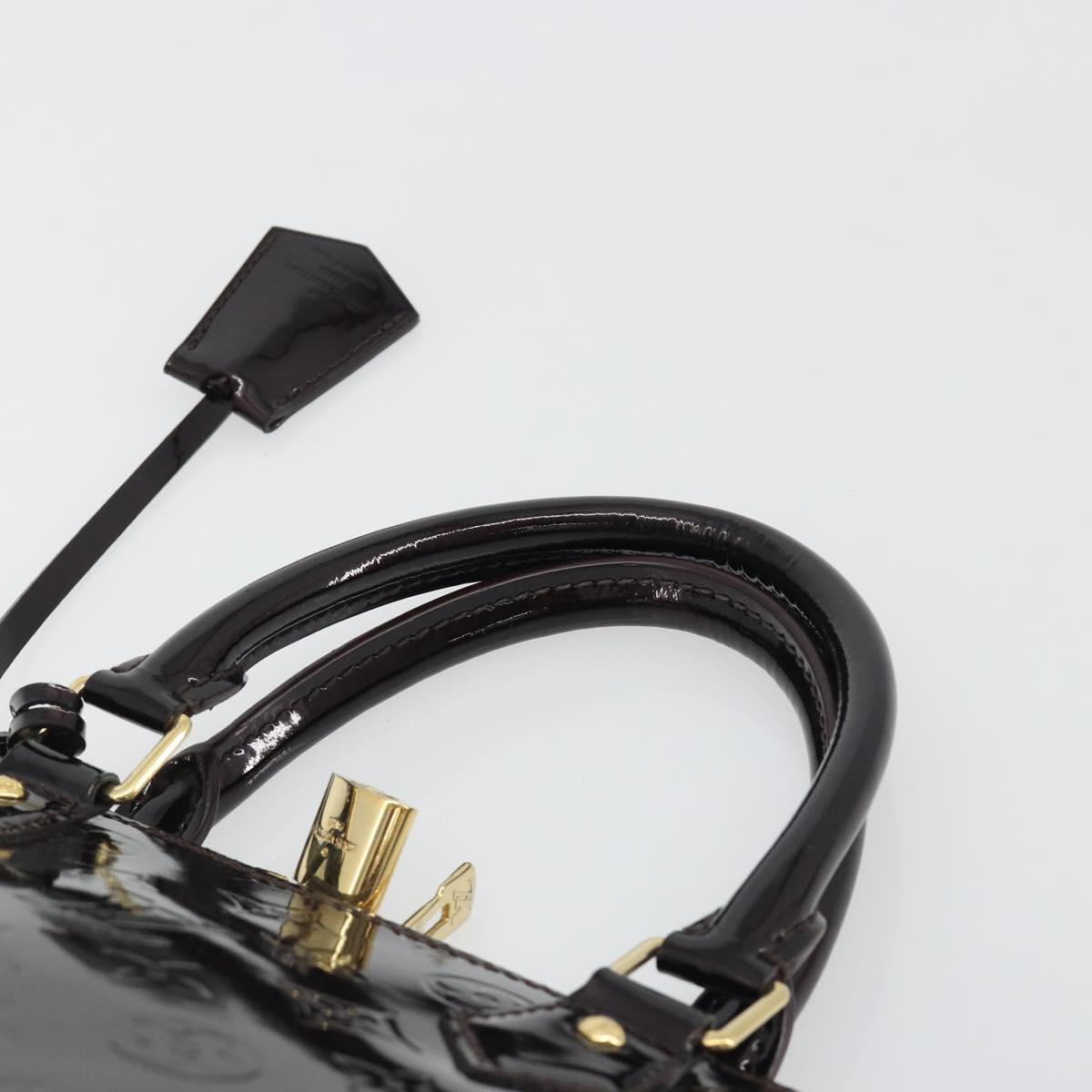 LOUIS VUITTON Monogram Vernis Alma GM Hand Bag Amarante M93595 LV Auth 198644V