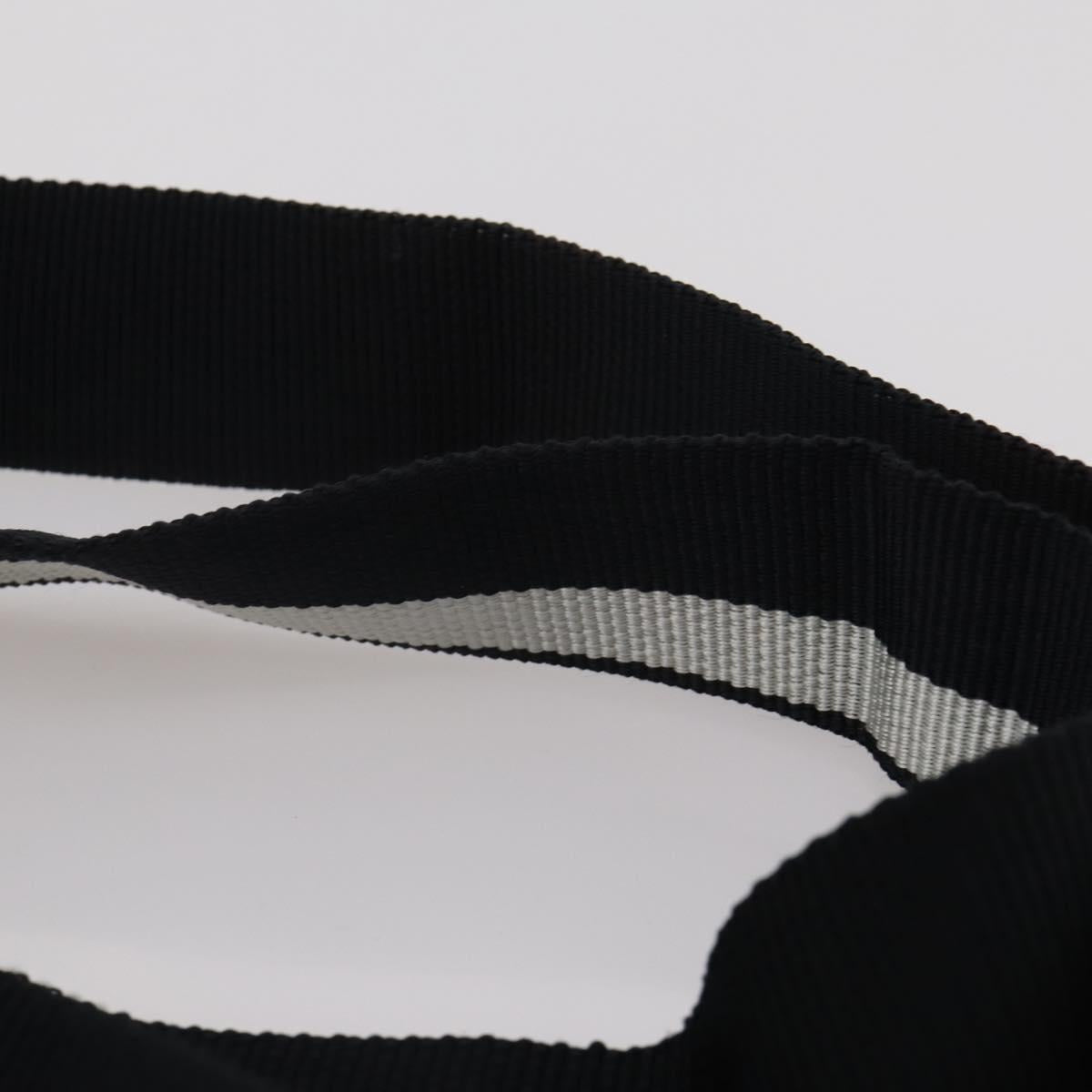 CHANEL Travel Line Waist Bag Nylon Black Silver CC Auth 198646A