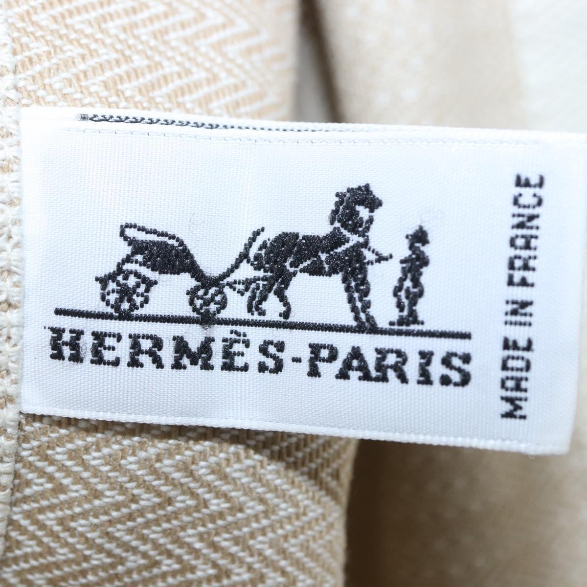 HERMES Aline PM Shoulder Bag Canvas Beige Red Auth 198647A