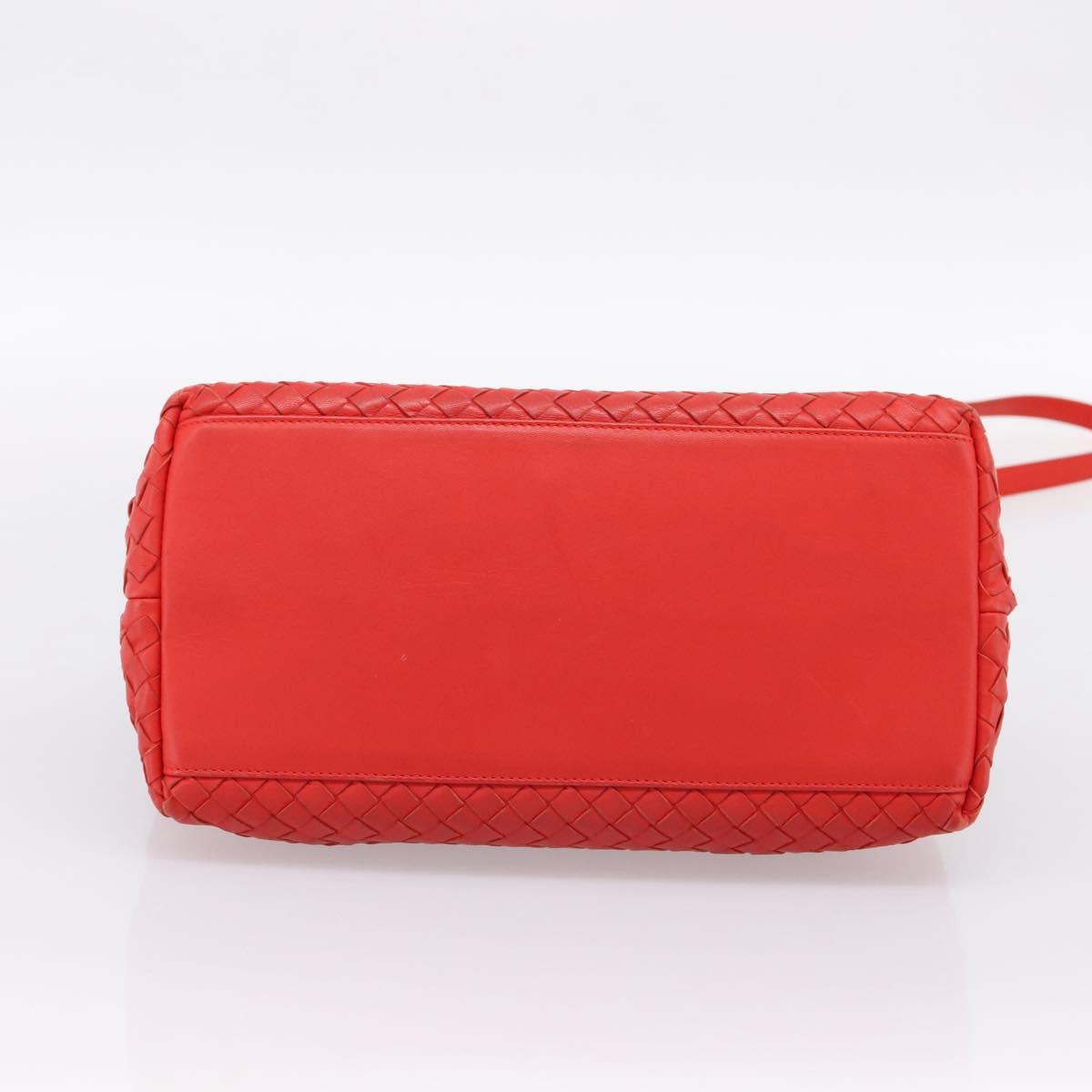 BOTTEGA VENETA INTRECCIATO Hand Bag 2way Red Auth 198653A