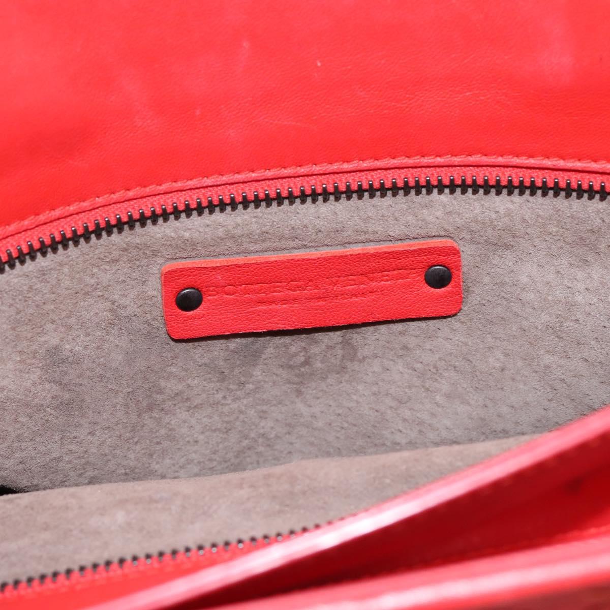 BOTTEGA VENETA INTRECCIATO Hand Bag 2way Red Auth 198653A