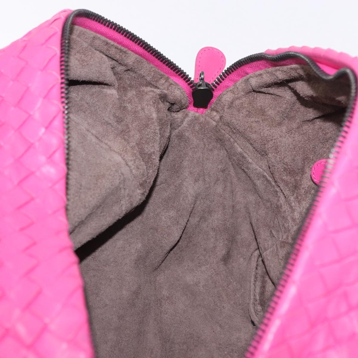 BOTTEGA VENETA INTRECCIATO Shoulder Bag Leather Pink Auth 198659V