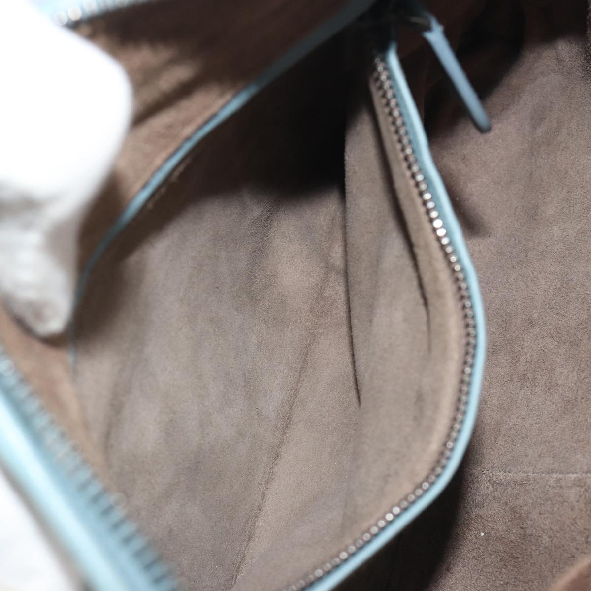 BOTTEGA VENETA INTRECCIATO Shoulder Bag Leather Light Blue Auth 198667A