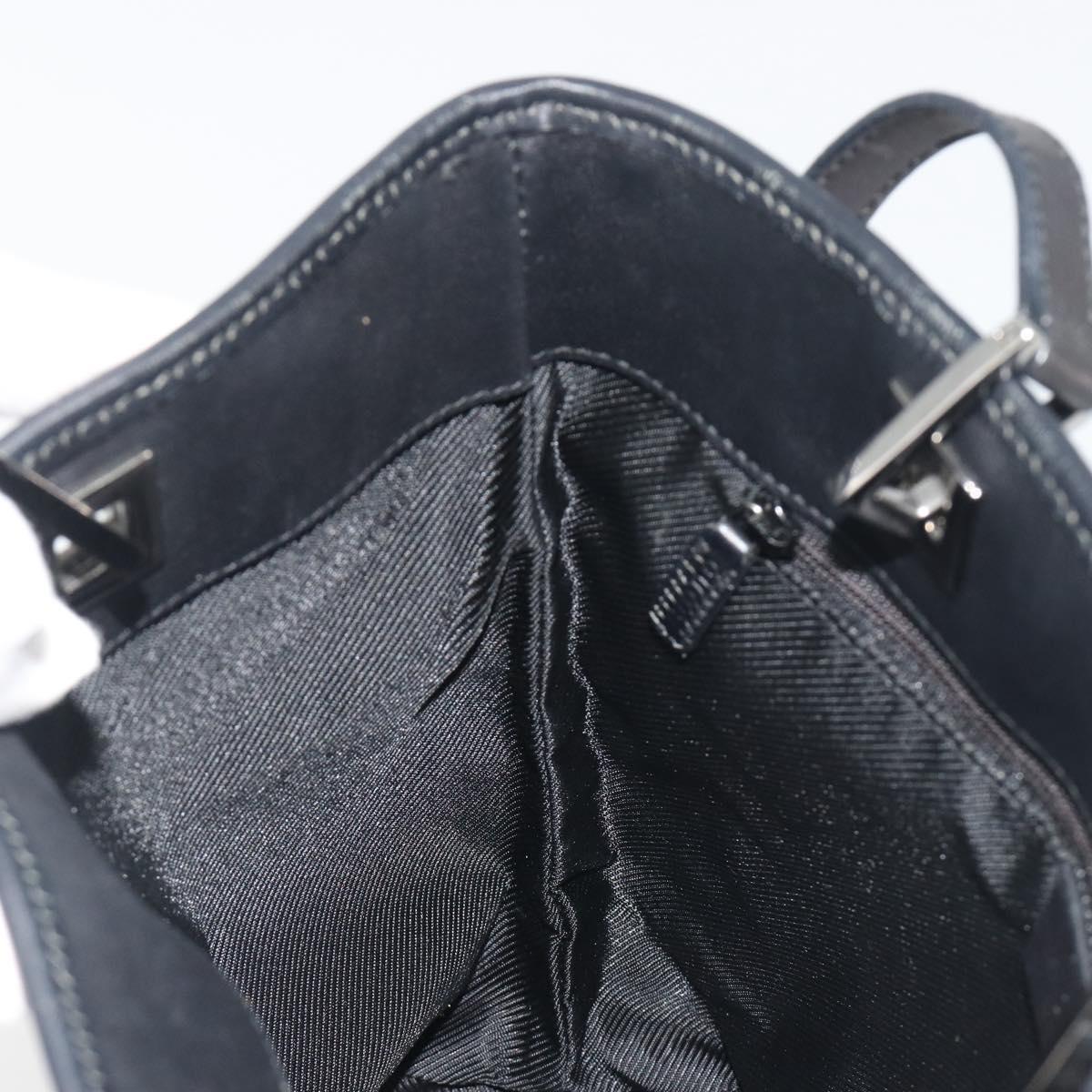 GUCCI GG Canvas Tote Bag Black Silver 31244 Auth 198669A