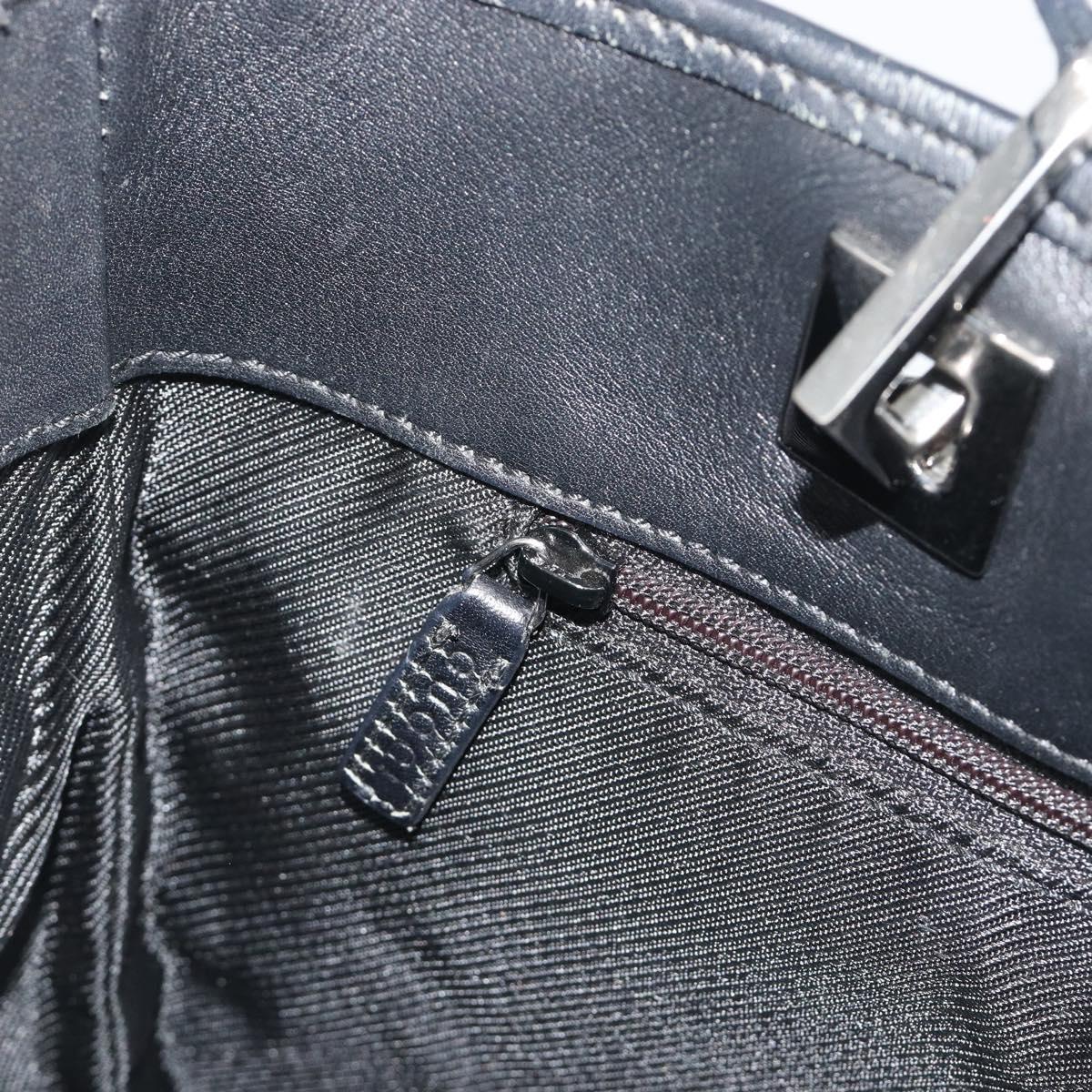 GUCCI GG Canvas Tote Bag Black Silver 31244 Auth 198669A