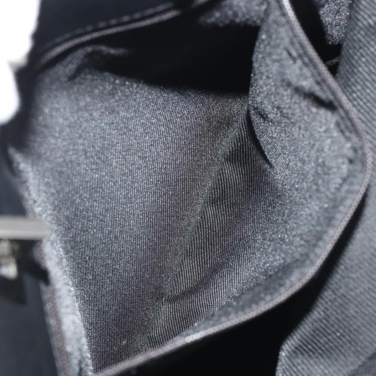 GUCCI GG Canvas Tote Bag Black Silver 31244 Auth 198669A