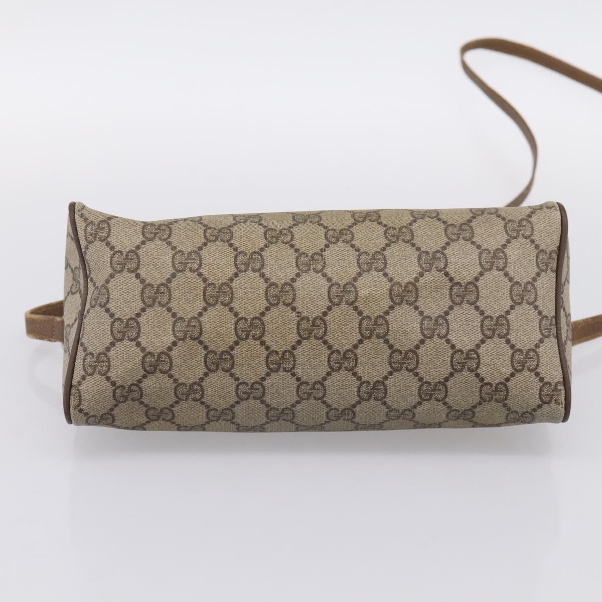 GUCCI GG Supreme Shoulder Bag PVC Beige Gold 89 02 086 Auth 198682