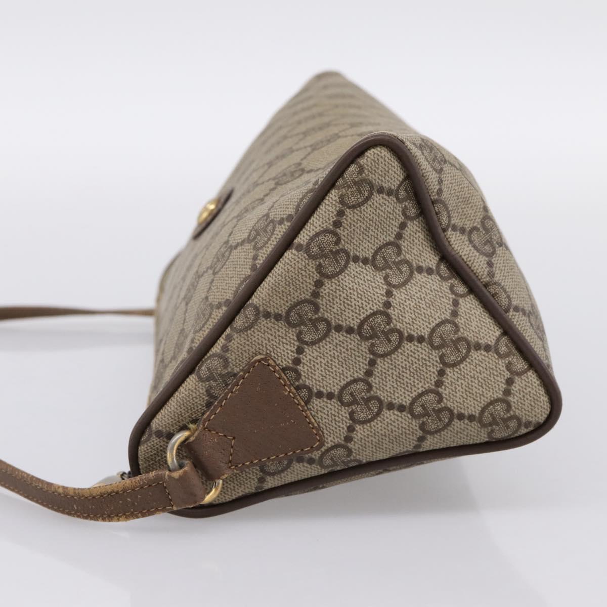 GUCCI GG Supreme Shoulder Bag PVC Beige Gold 89 02 086 Auth 198682