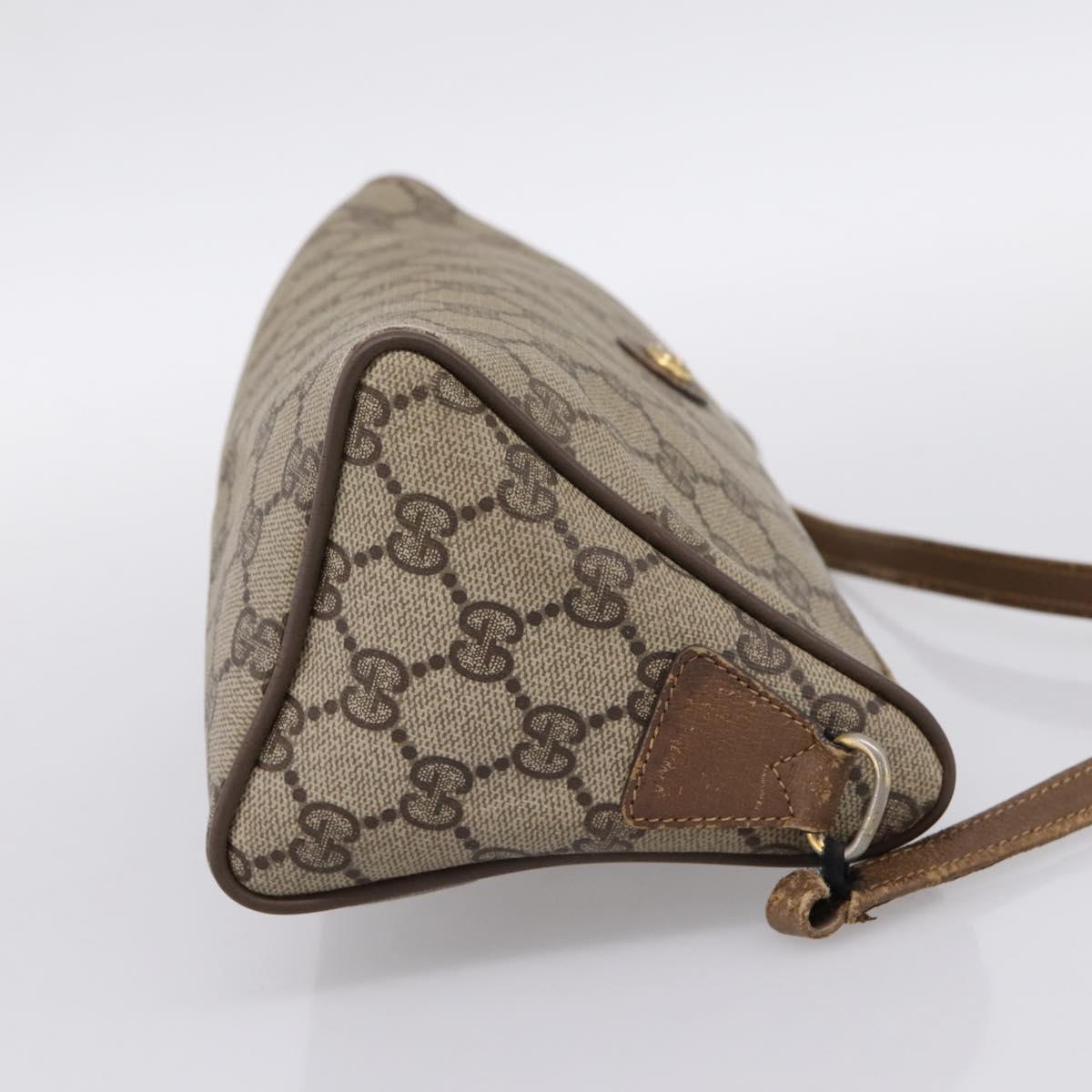 GUCCI GG Supreme Shoulder Bag PVC Beige Gold 89 02 086 Auth 198682