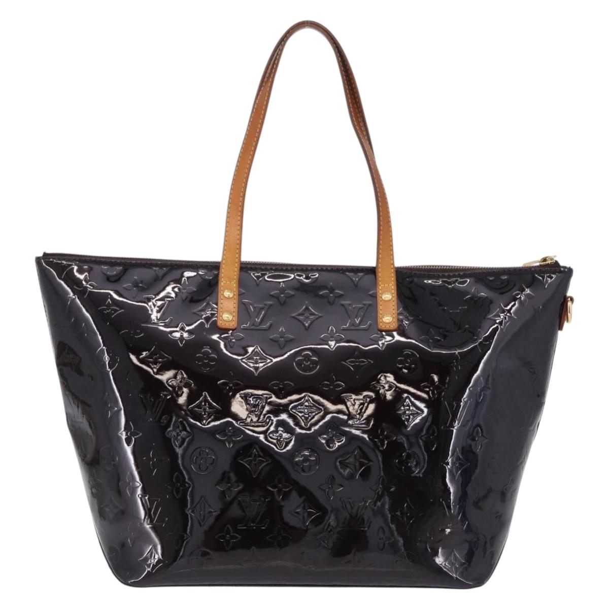 LOUIS VUITTON Monogram Vernis Bellevue GM Tote Bag Amarante M93589 Auth 198685A
