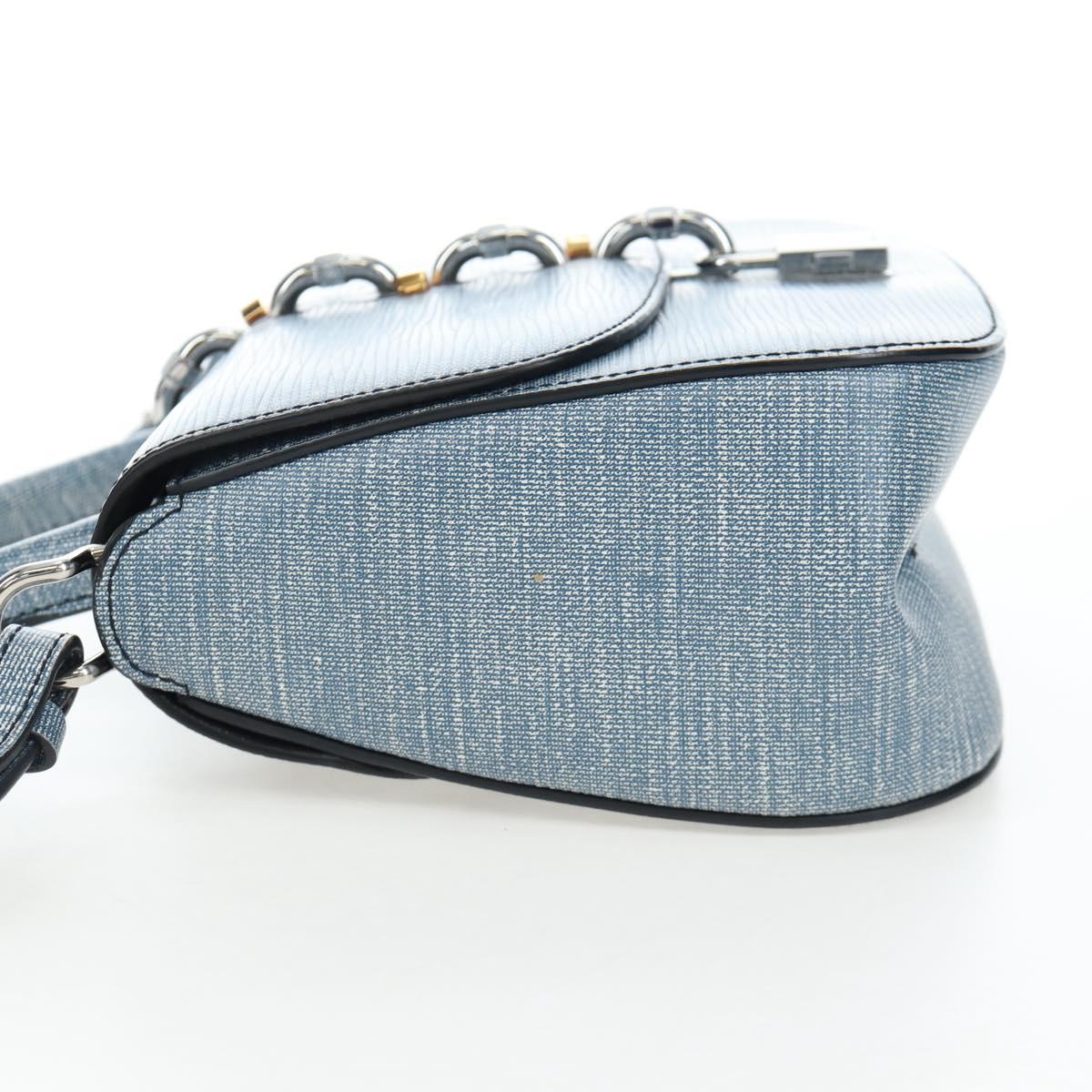 LOUIS VUITTON Epi Denim Chain It PM Shoulder Bag Blue M50271 LV Auth 198692SAM