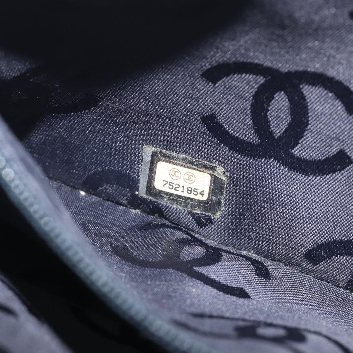 CHANEL Shoulder Bag Denim Light Blue Silver CC Auth 198695A