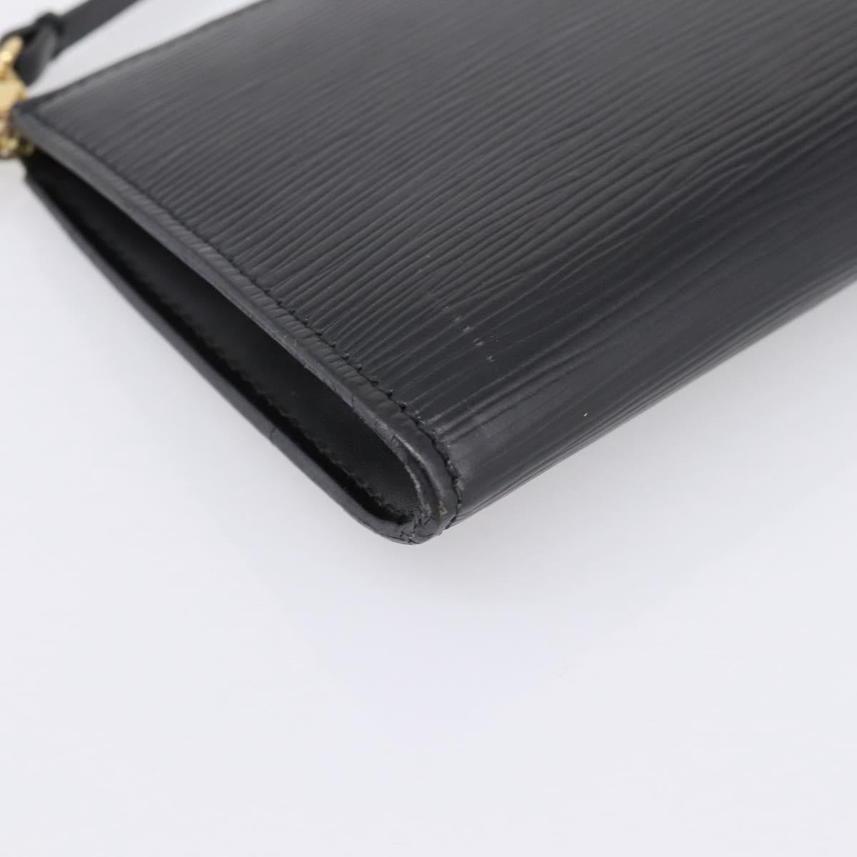 LOUIS VUITTON Epi Pochette Accessoires Pouch Black M52982 LV Auth 198701A