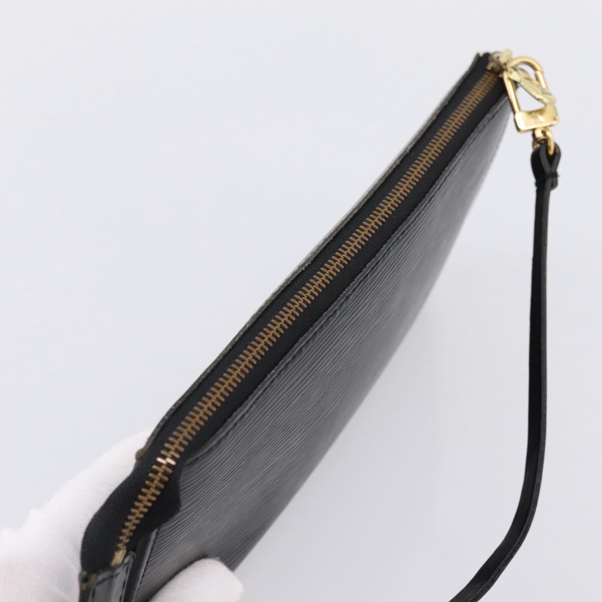 LOUIS VUITTON Epi Pochette Accessoires Pouch Black M52982 LV Auth 198701A
