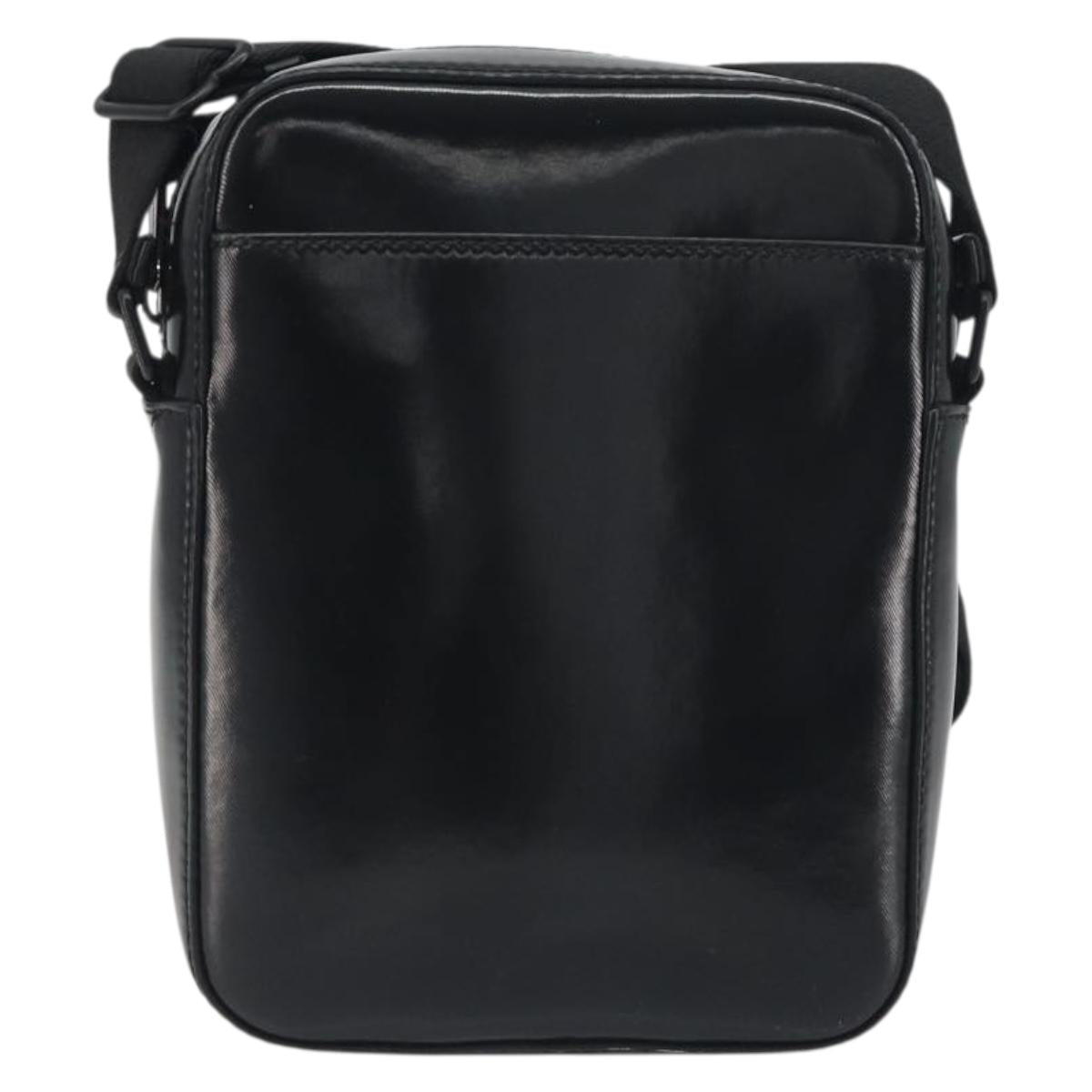 BURBERRY Thornton Messenger Shoulder Bag PVC Canvas Black Auth 198717A