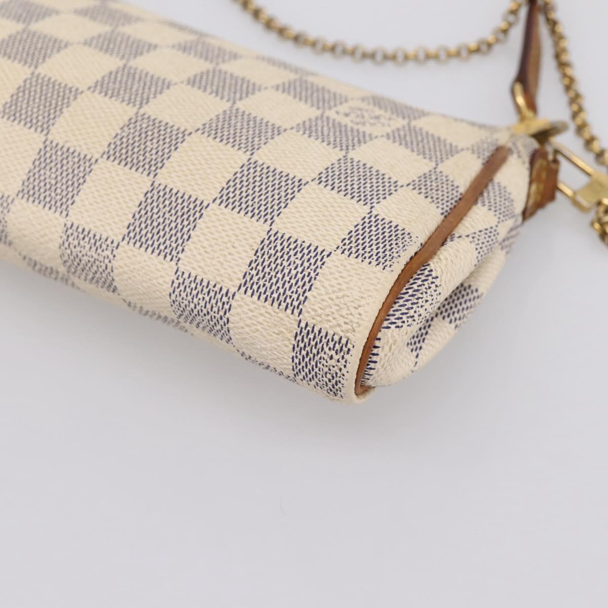 LOUIS VUITTON Damier Azur Eva Shoulder Bag 2way N55214 LV Auth 198727