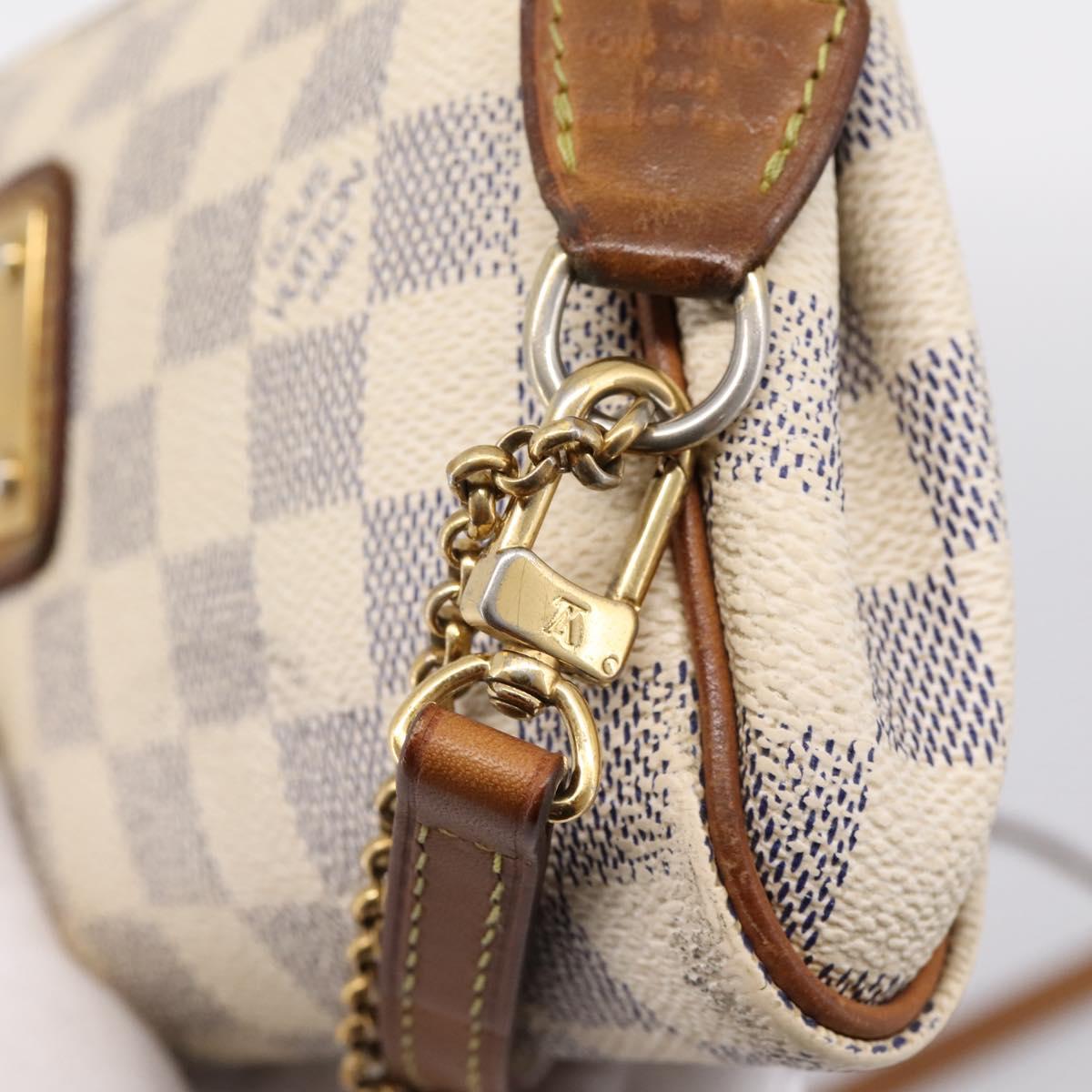 LOUIS VUITTON Damier Azur Eva Shoulder Bag 2way N55214 LV Auth 198727