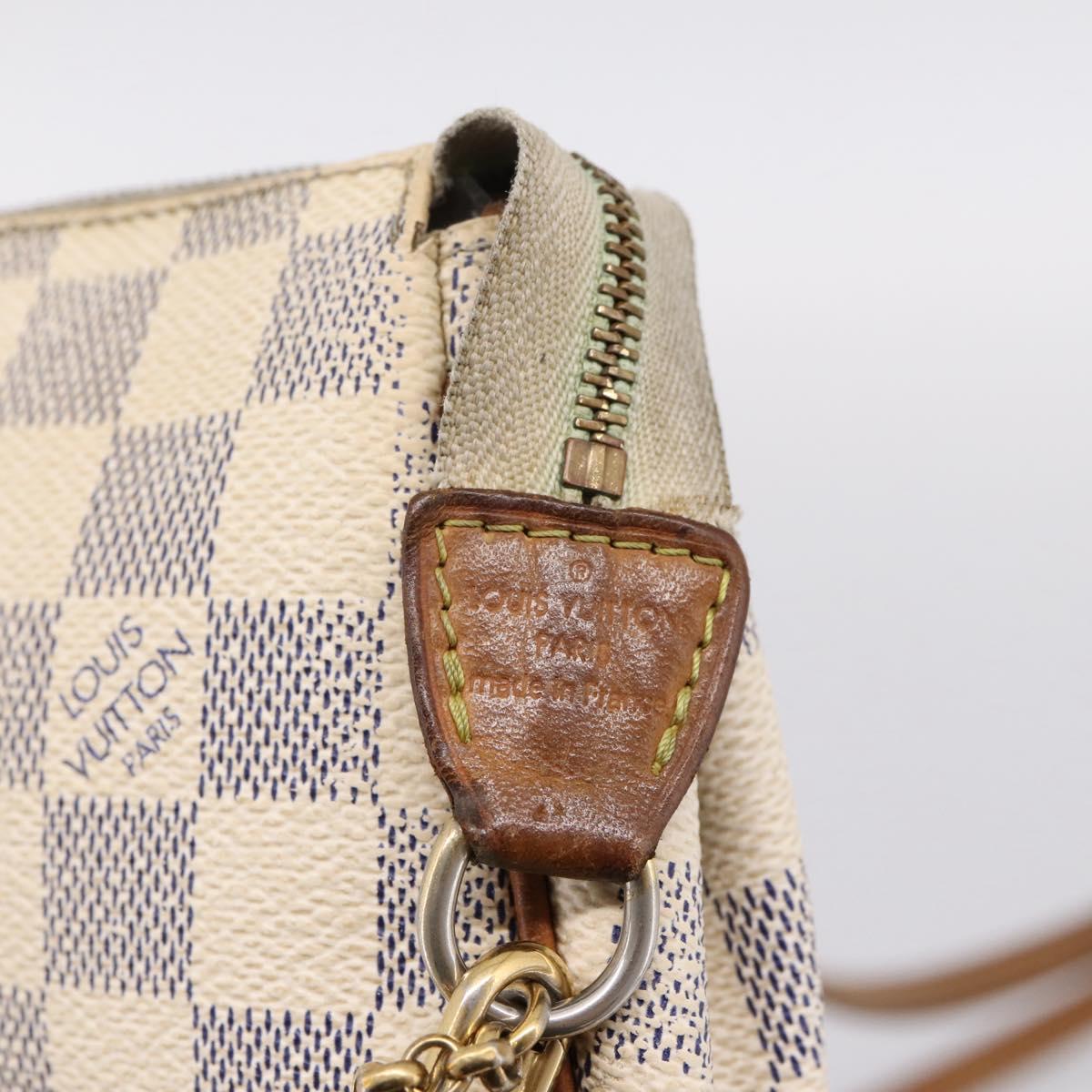 LOUIS VUITTON Damier Azur Eva Shoulder Bag 2way N55214 LV Auth 198727