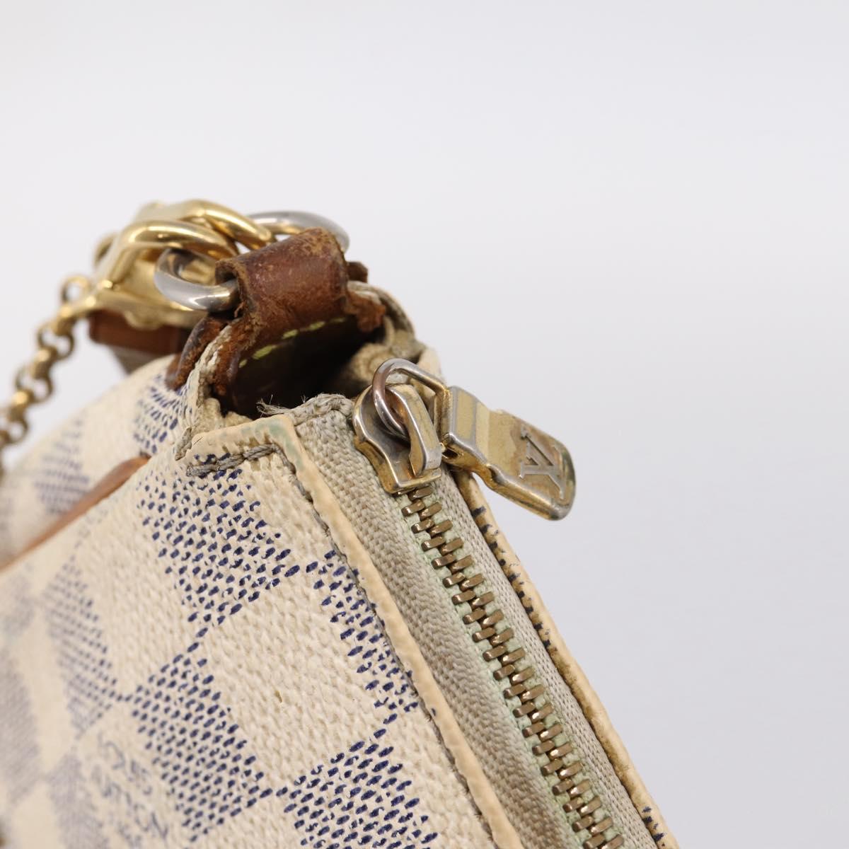 LOUIS VUITTON Damier Azur Eva Shoulder Bag 2way N55214 LV Auth 198727
