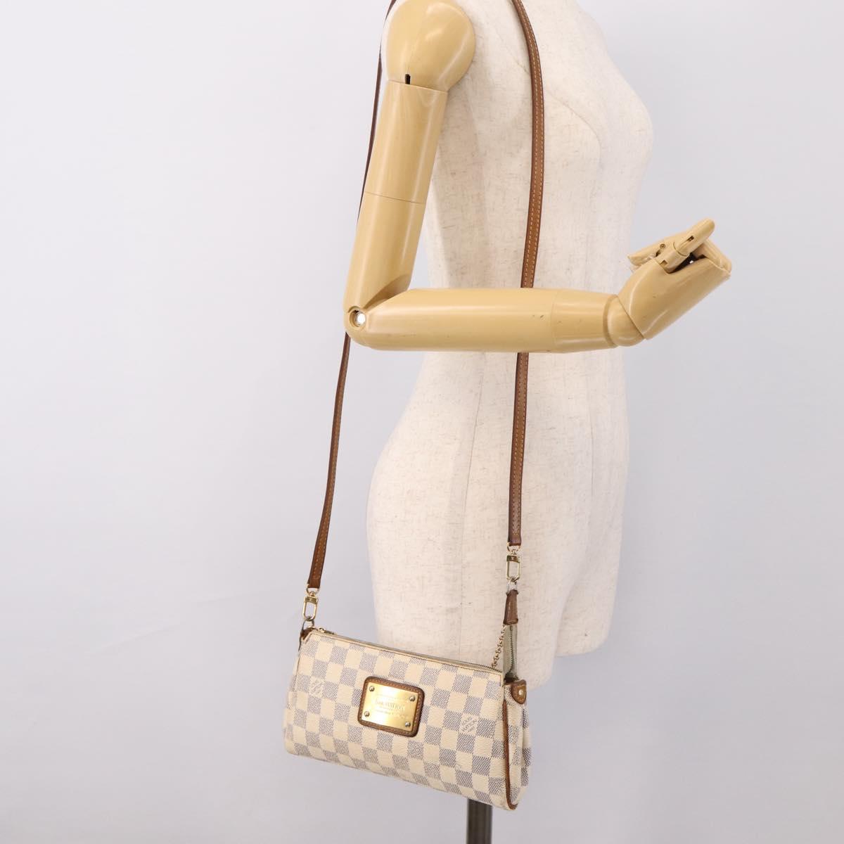 LOUIS VUITTON Damier Azur Eva Shoulder Bag 2way N55214 LV Auth 198727