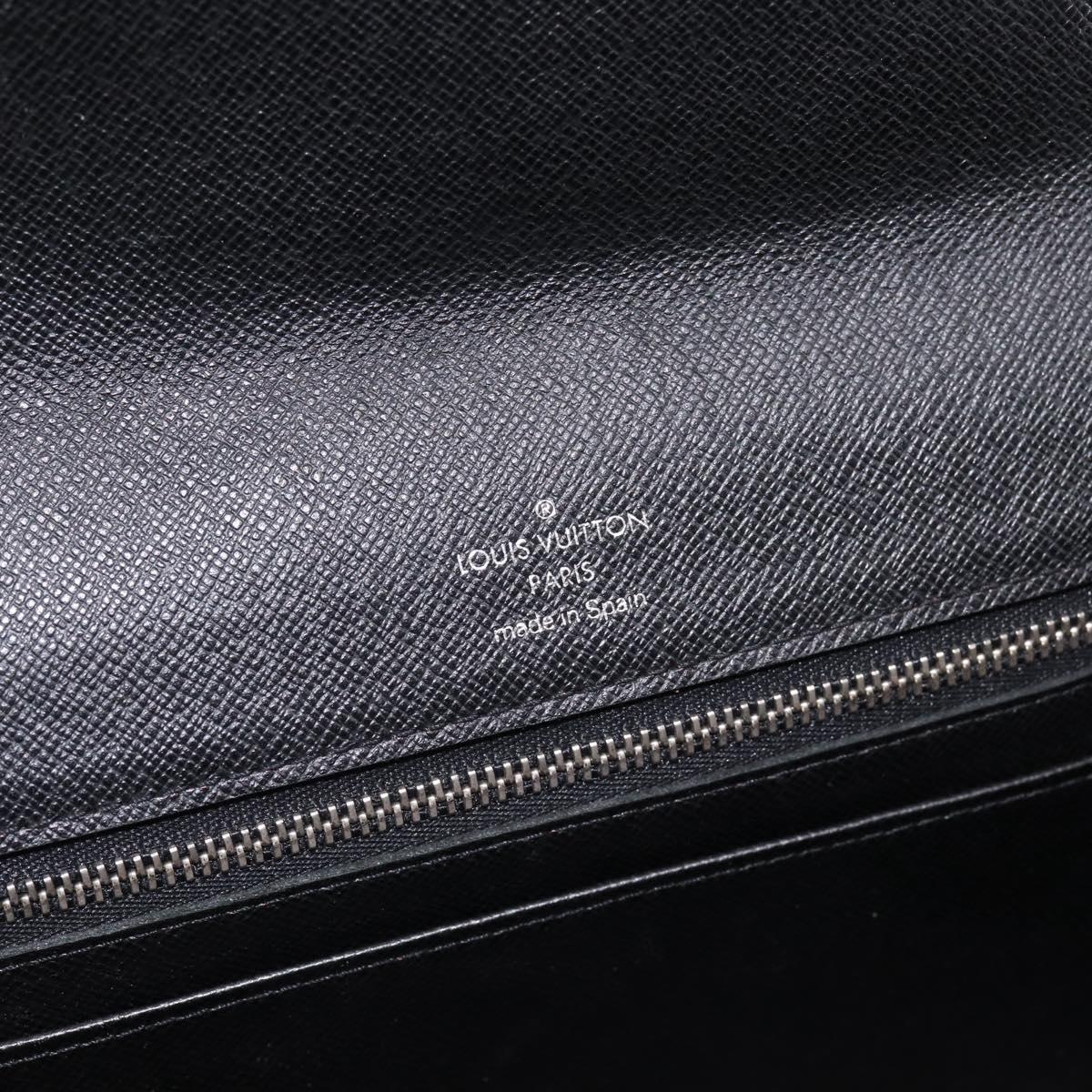 LOUIS VUITTON Taiga Selenga Clutch Bag Ardoise M30782 LV Auth 198728