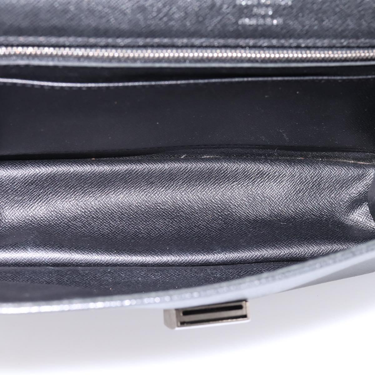 LOUIS VUITTON Taiga Selenga Clutch Bag Ardoise M30782 LV Auth 198728