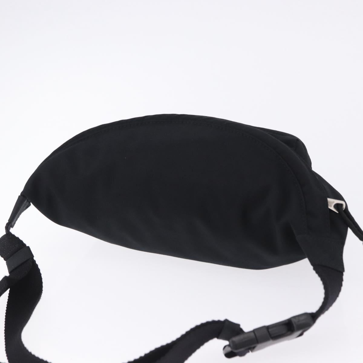 BALENCIAGA Waist Bag Nylon Black Silver 533009 Auth 198730A