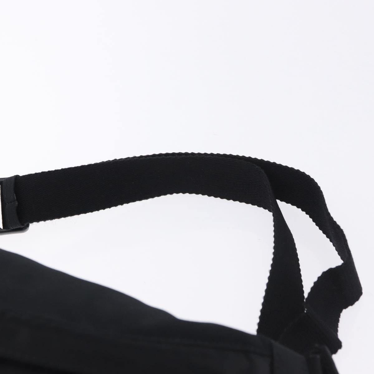 BALENCIAGA Waist Bag Nylon Black Silver 533009 Auth 198730A
