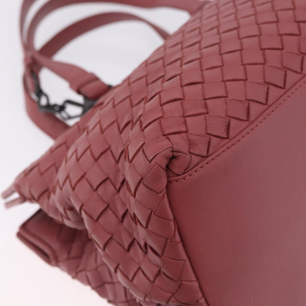 BOTTEGA VENETA INTRECCIATO Hand Bag Leather 2way Pink Auth 198745V