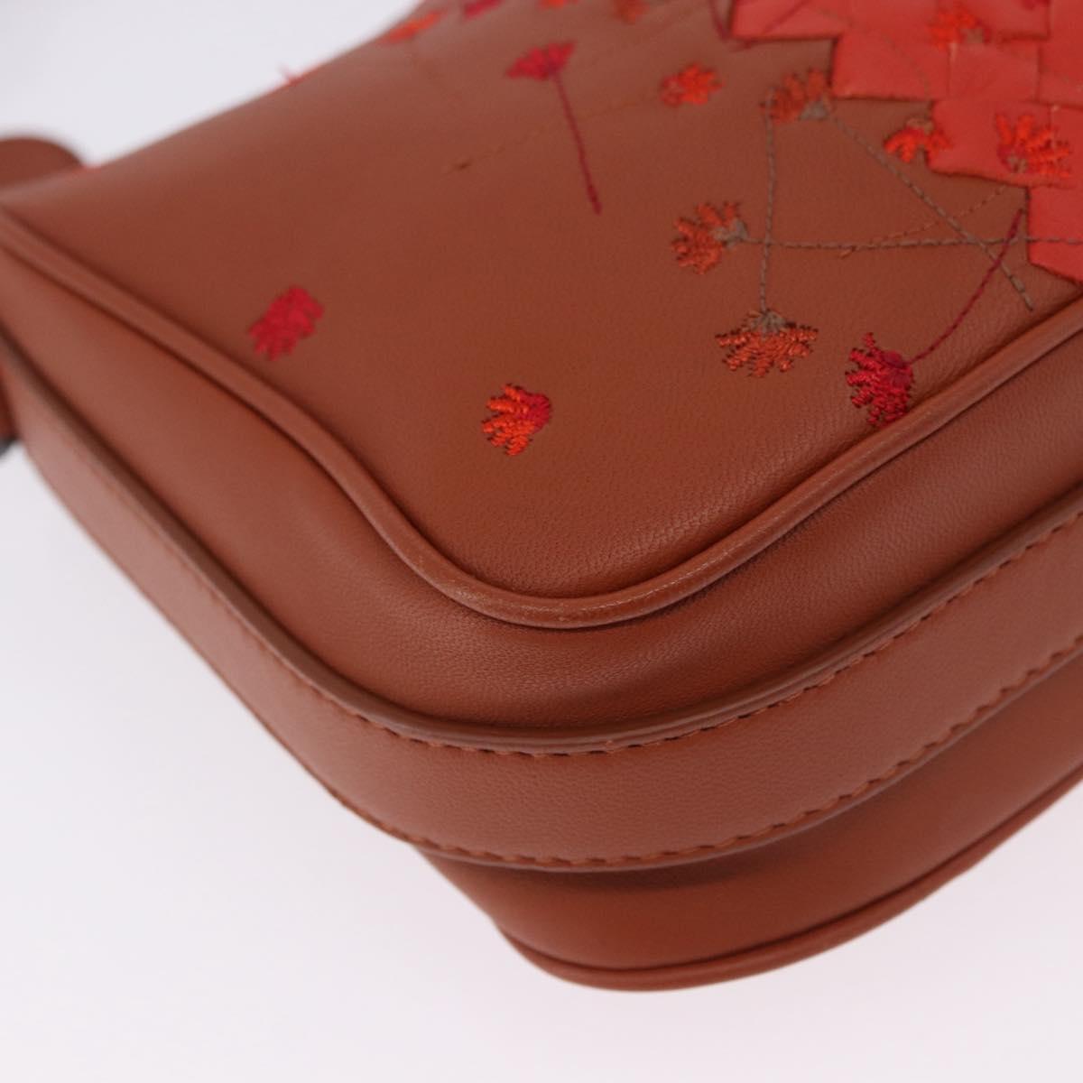 BOTTEGA VENETA INTRECCIATO Shoulder Bag Leather Brown Auth 198750M