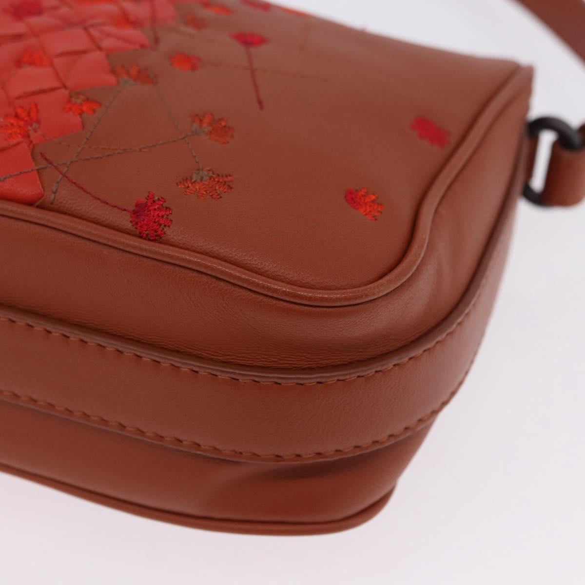 BOTTEGA VENETA INTRECCIATO Shoulder Bag Leather Brown Auth 198750M