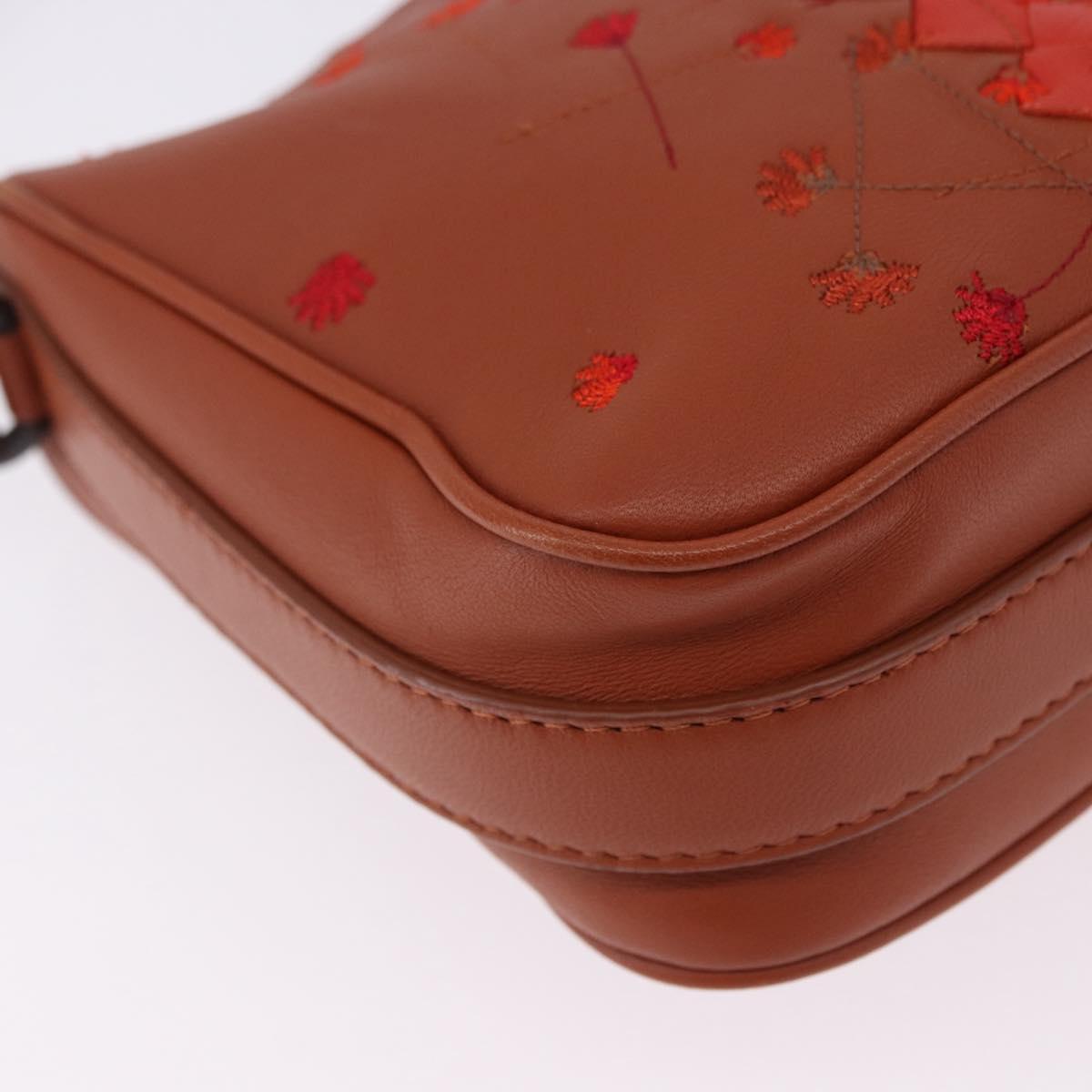 BOTTEGA VENETA INTRECCIATO Shoulder Bag Leather Brown Auth 198750M