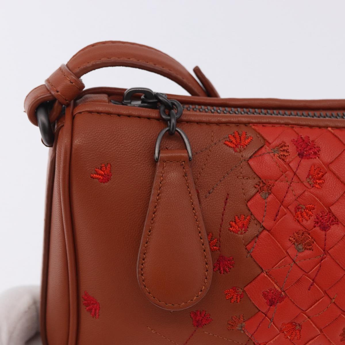 BOTTEGA VENETA INTRECCIATO Shoulder Bag Leather Brown Auth 198750M