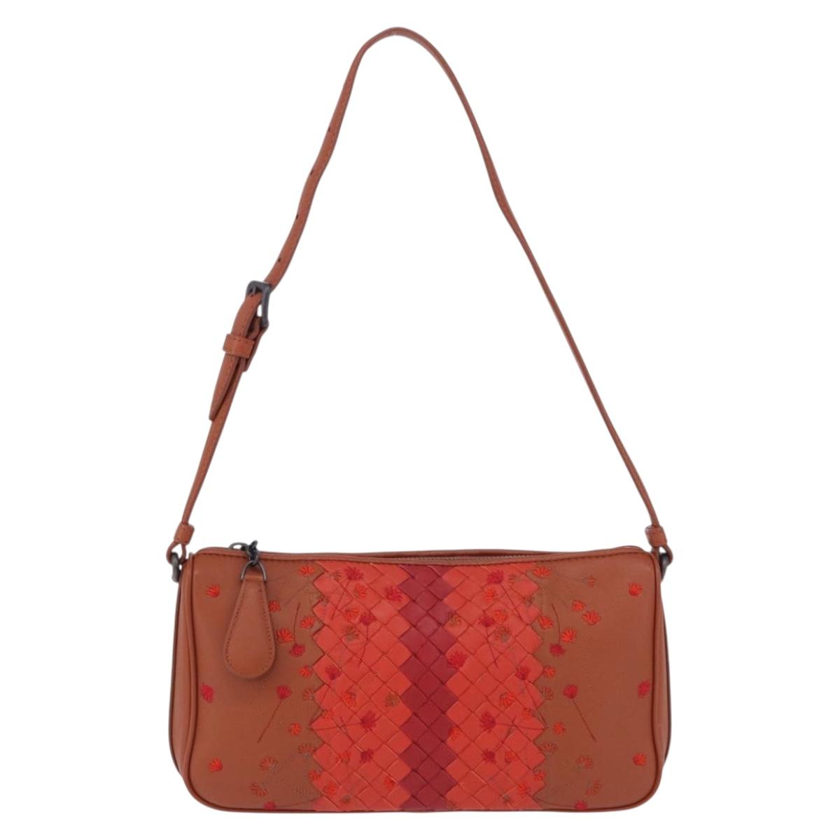 BOTTEGA VENETA INTRECCIATO Shoulder Bag Leather Brown Auth 198750M