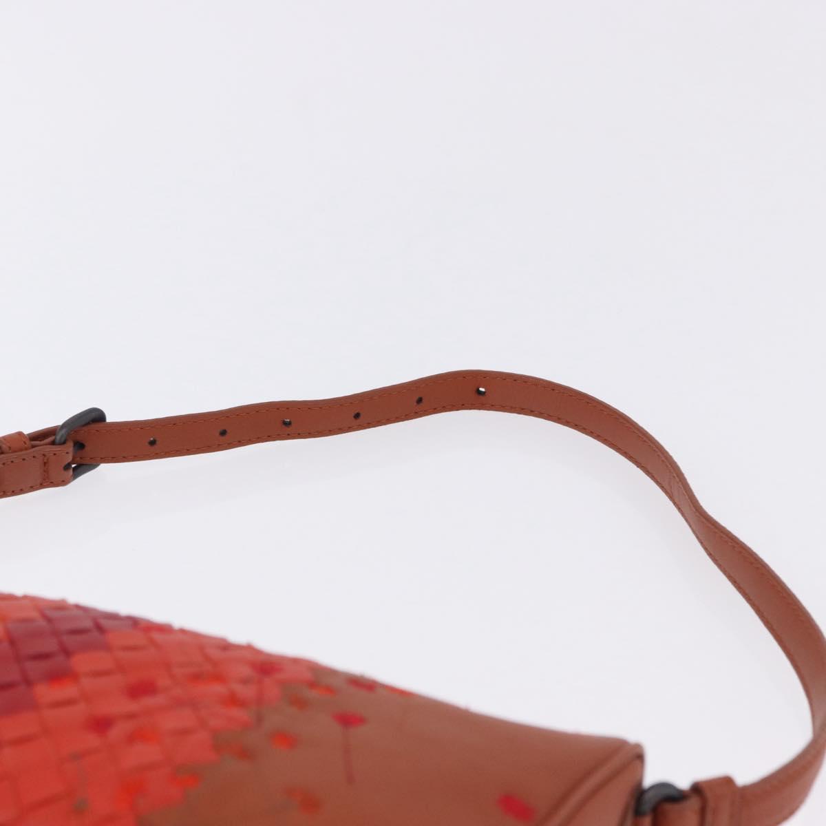 BOTTEGA VENETA INTRECCIATO Shoulder Bag Leather Brown Auth 198750M