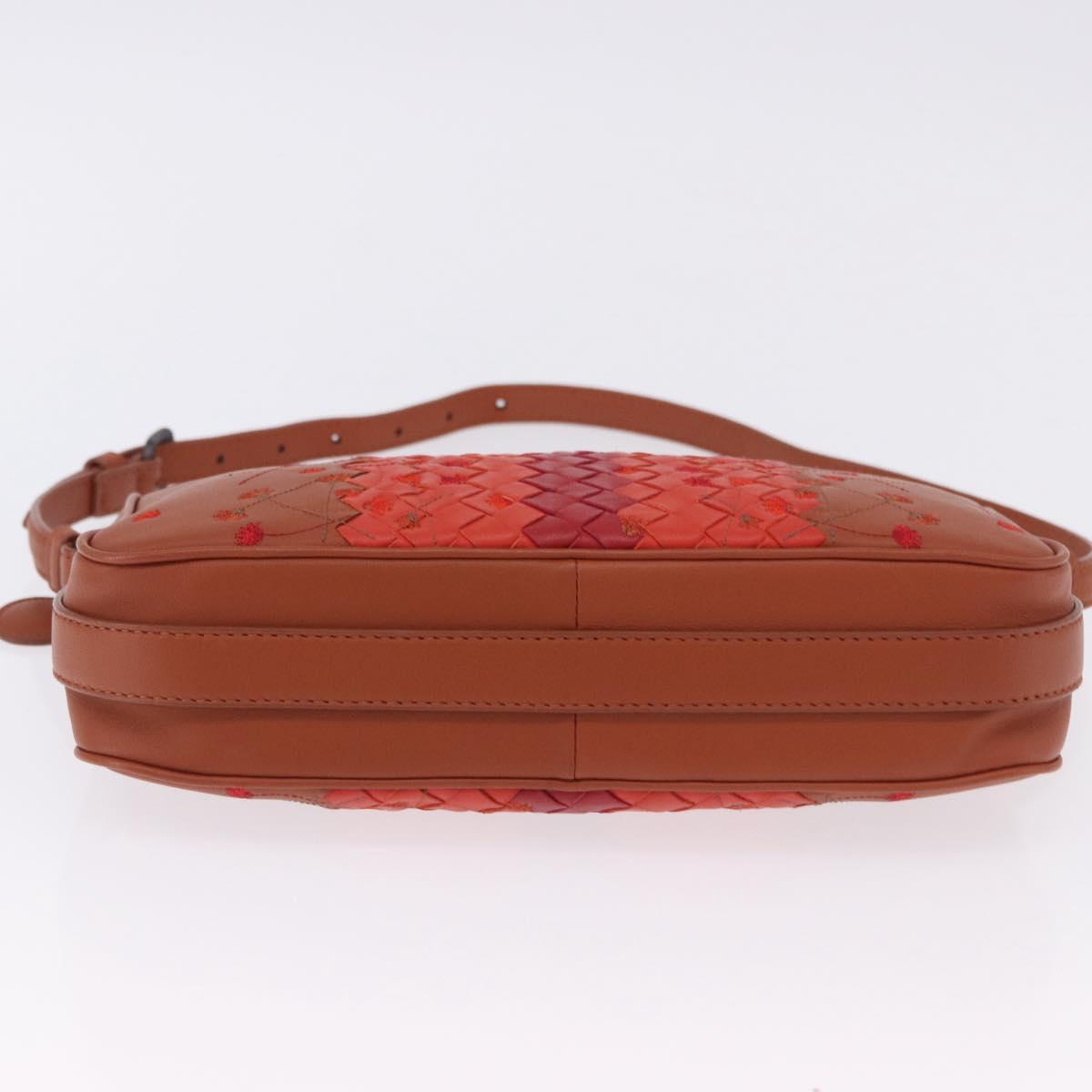 BOTTEGA VENETA INTRECCIATO Shoulder Bag Leather Brown Auth 198750M